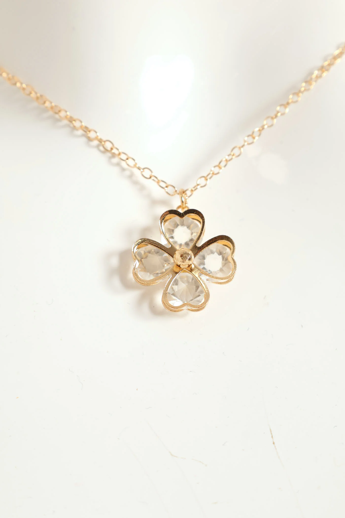 Floral Pendant Necklace - Gold - Image 2