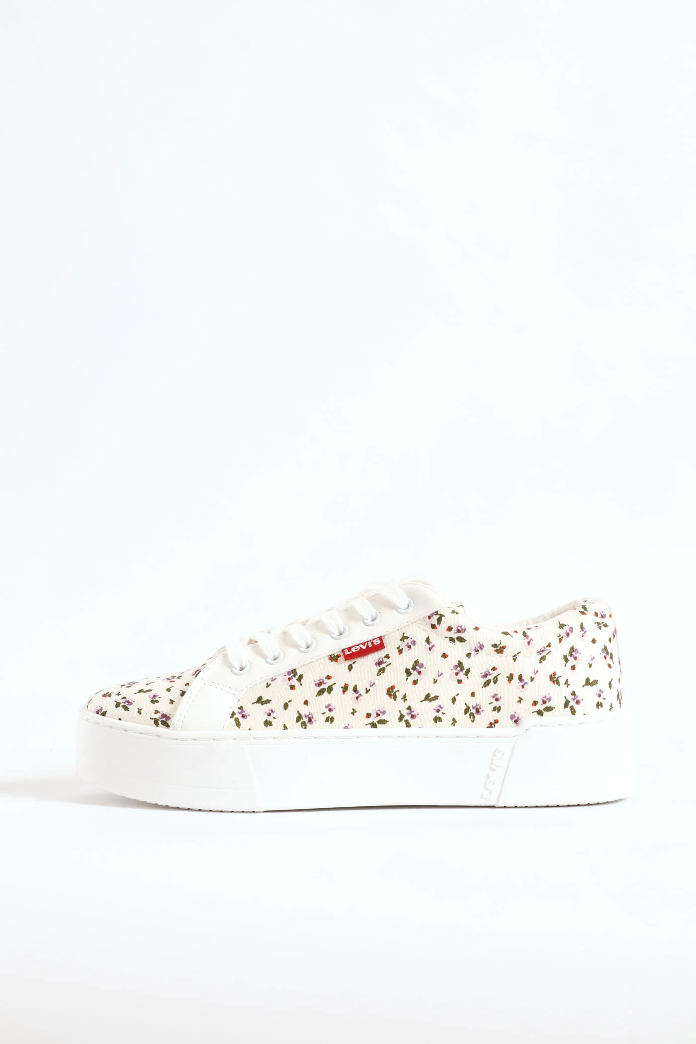 Floral Platform Sneaker - Off White - Image 2