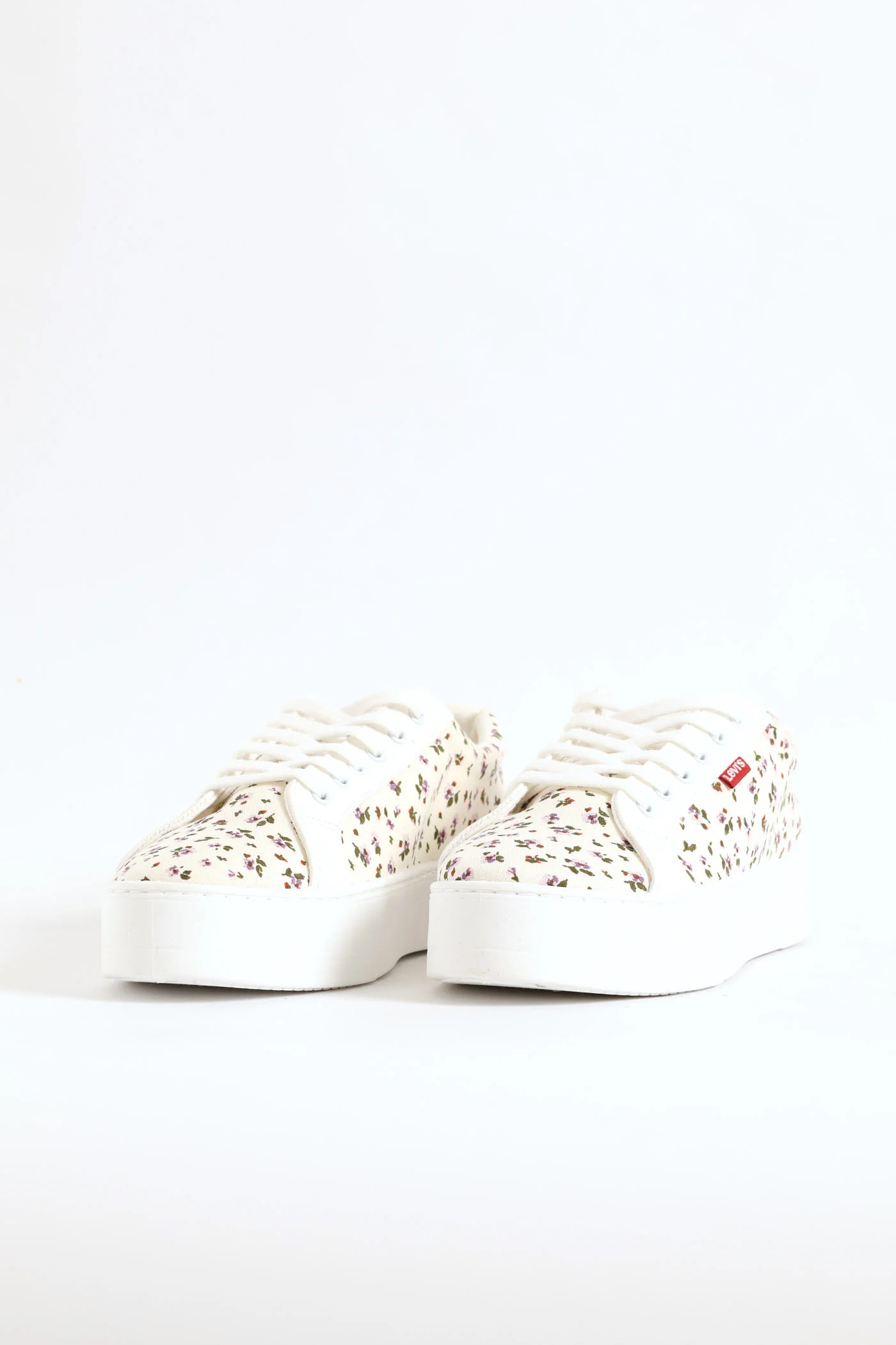 Floral Platform Sneaker - Off White - Image 4