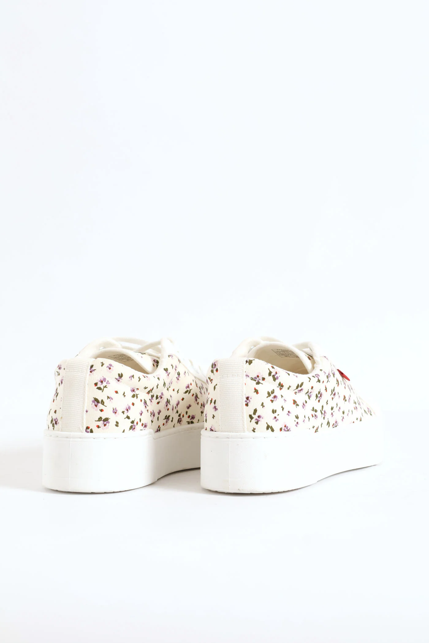 Floral Platform Sneaker - Off White - Image 5