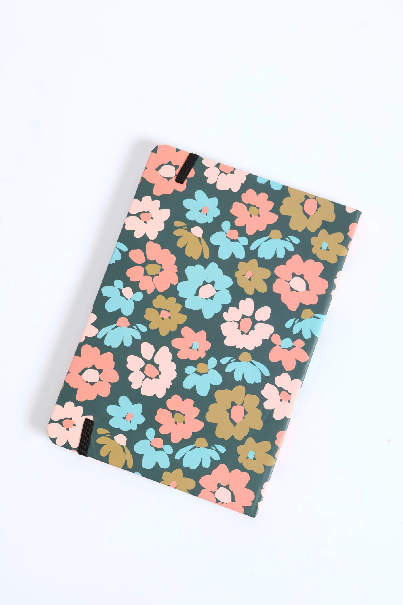 Floral Print 80 Page Notebook - Navy - Image 3