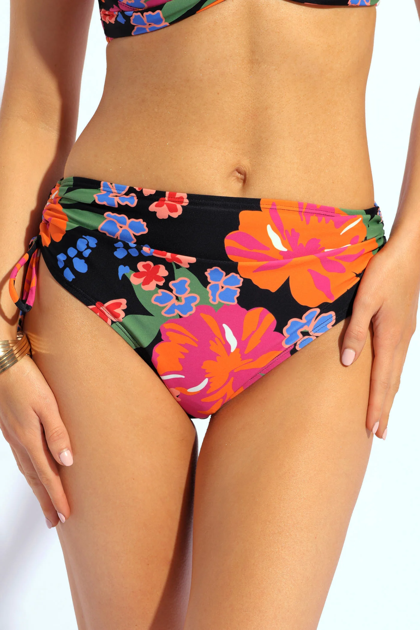 Floral Print Bikini Bottom - Multi - Image 5