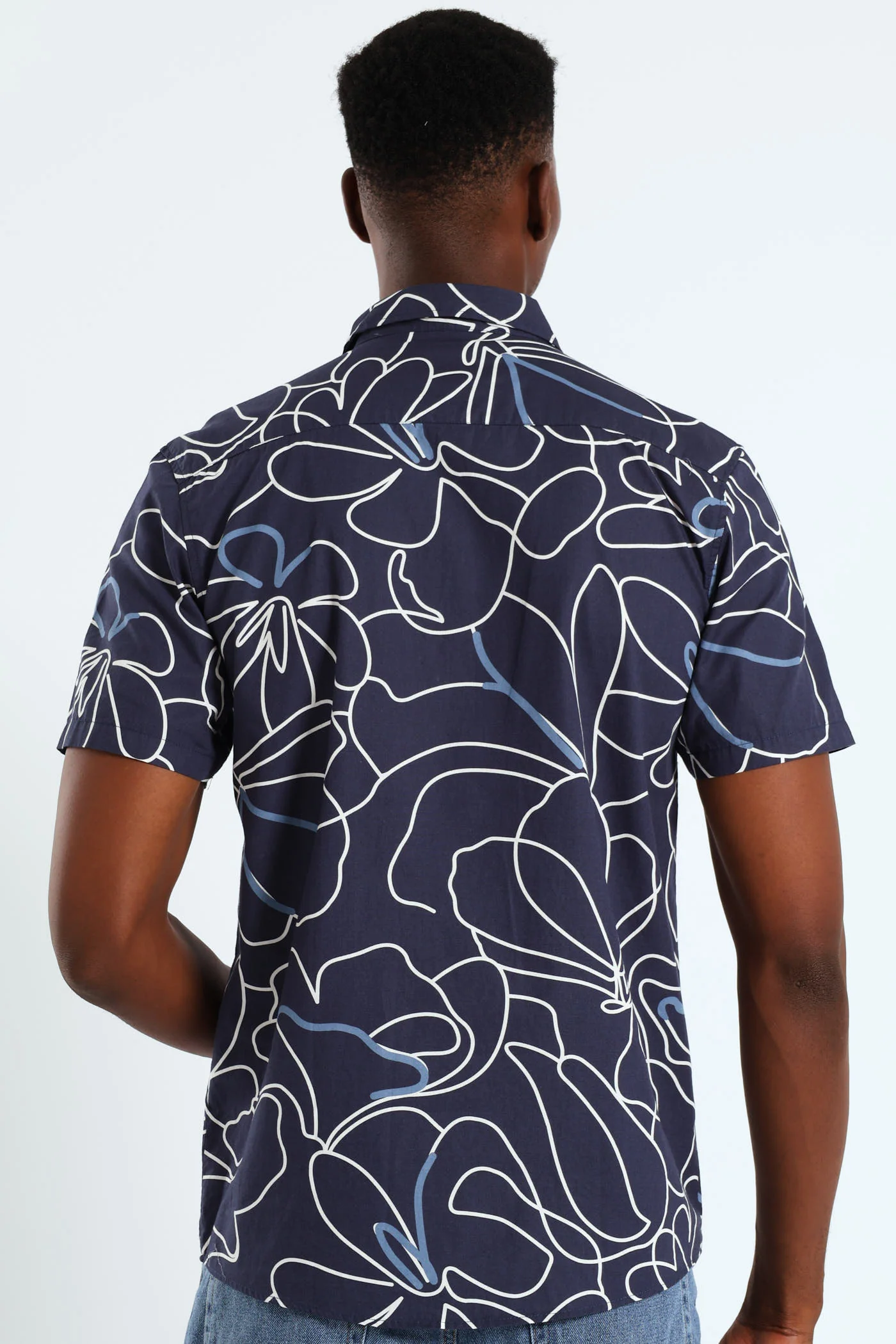 Floral Shirt - Navy - Image 3