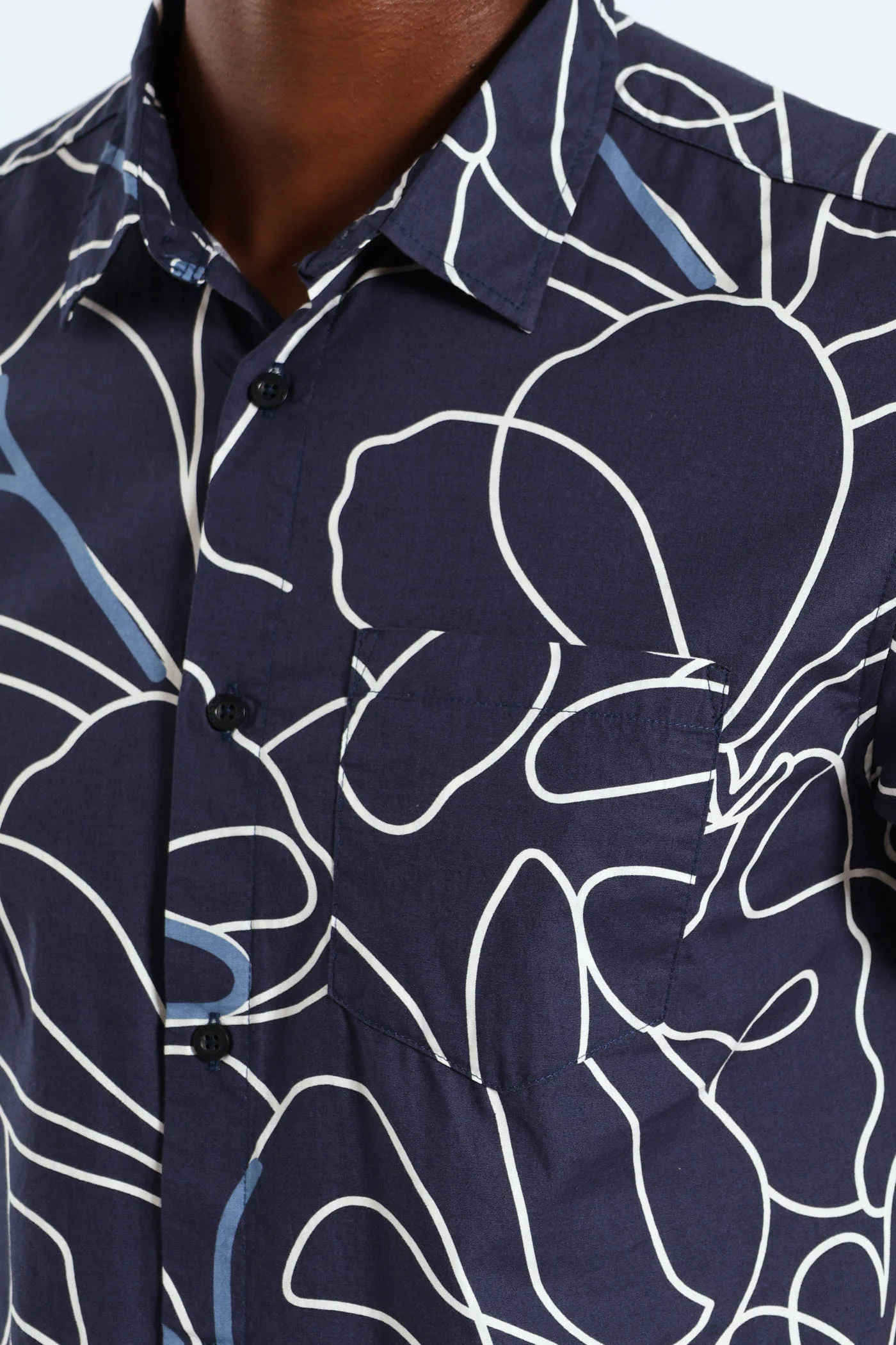 Floral Shirt - Navy - Image 4