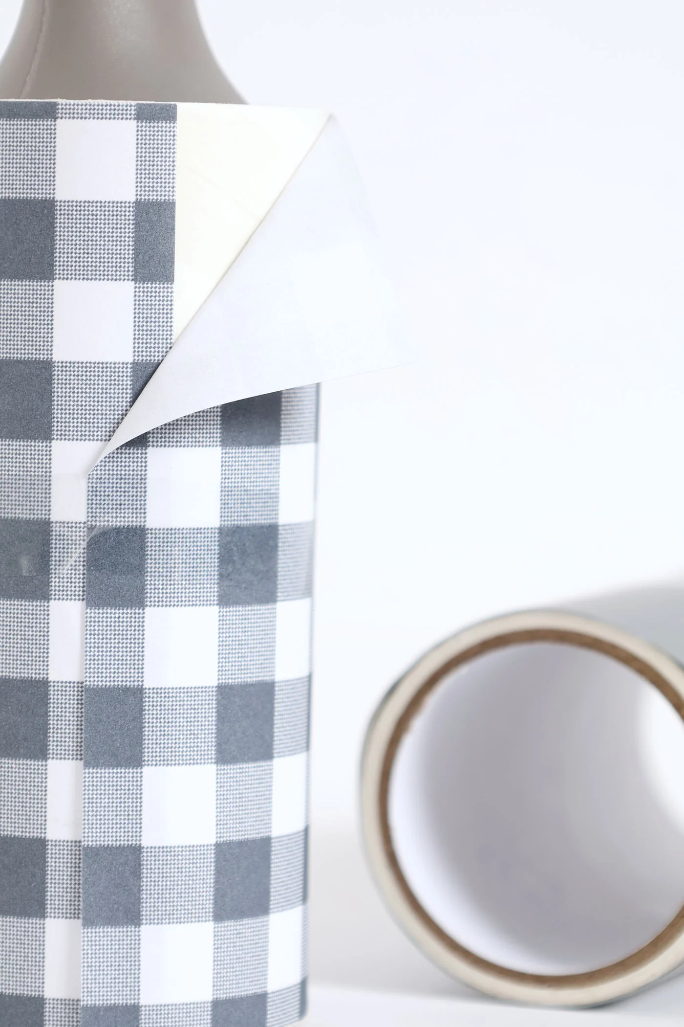 Check & Stripe Lint Roller - Blue/Grey - Image 2