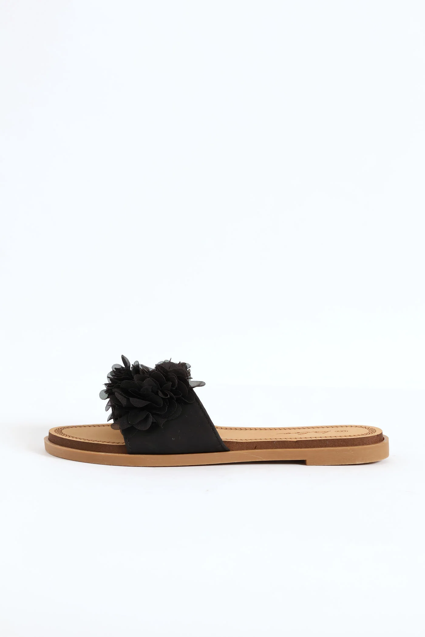 Floral Summer Sandal - Black - Image 4