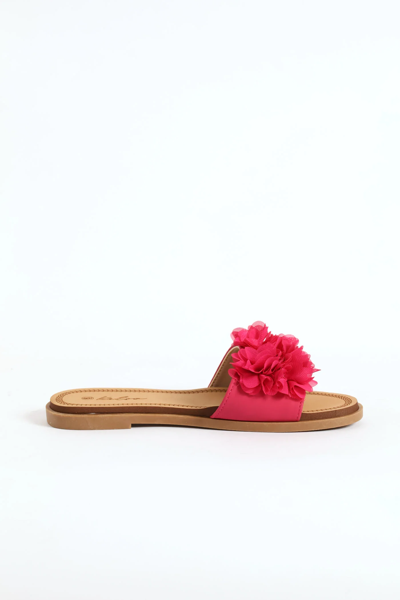 Floral Summer Sandal - Cerise - Image 3