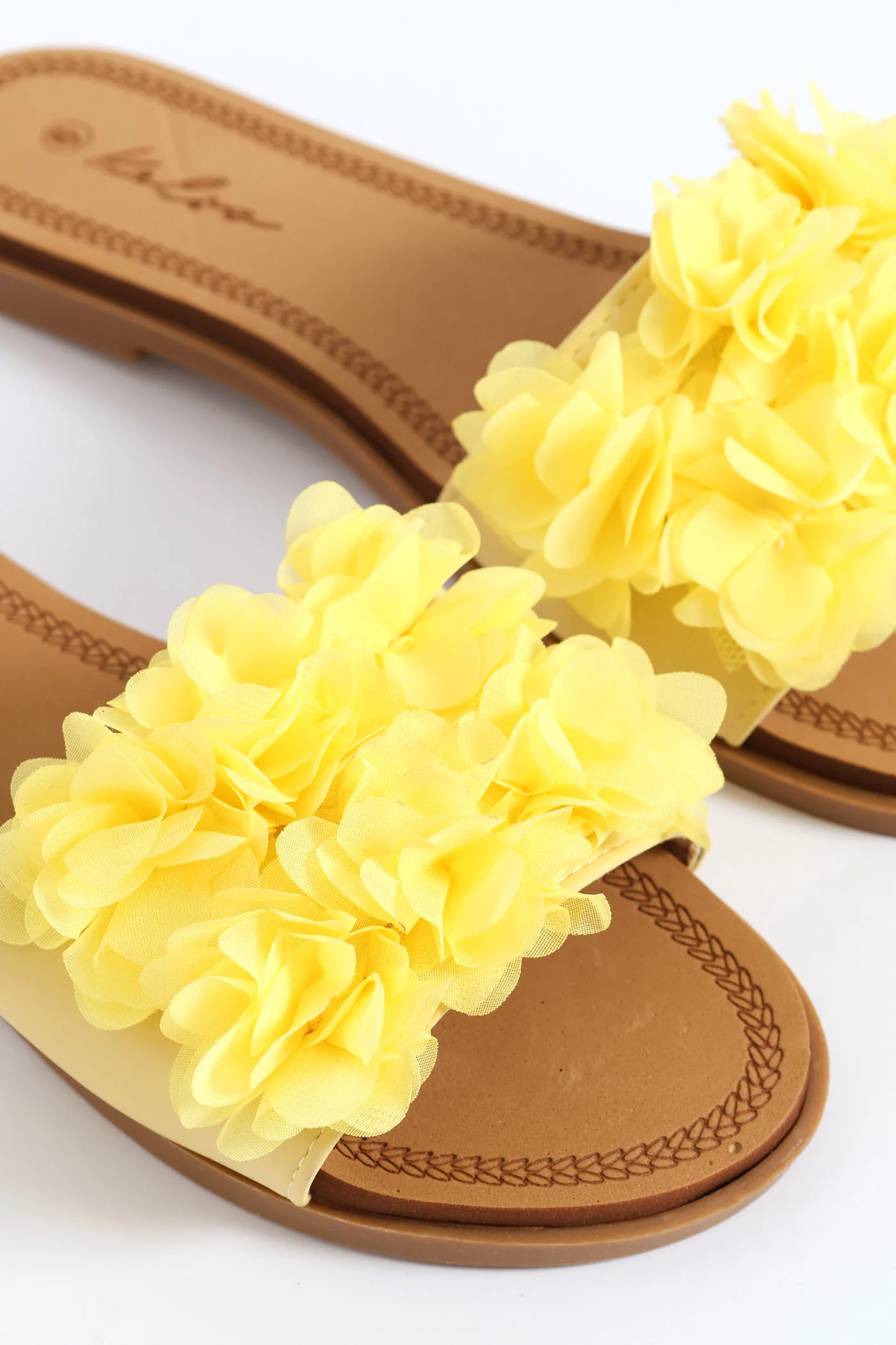 Floral Summer Sandal - Yellow - Image 3