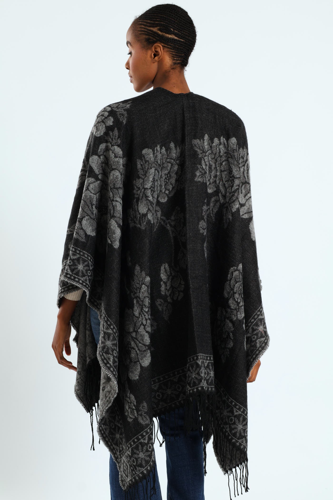 Floral Wrap - Dark Grey - Image 5
