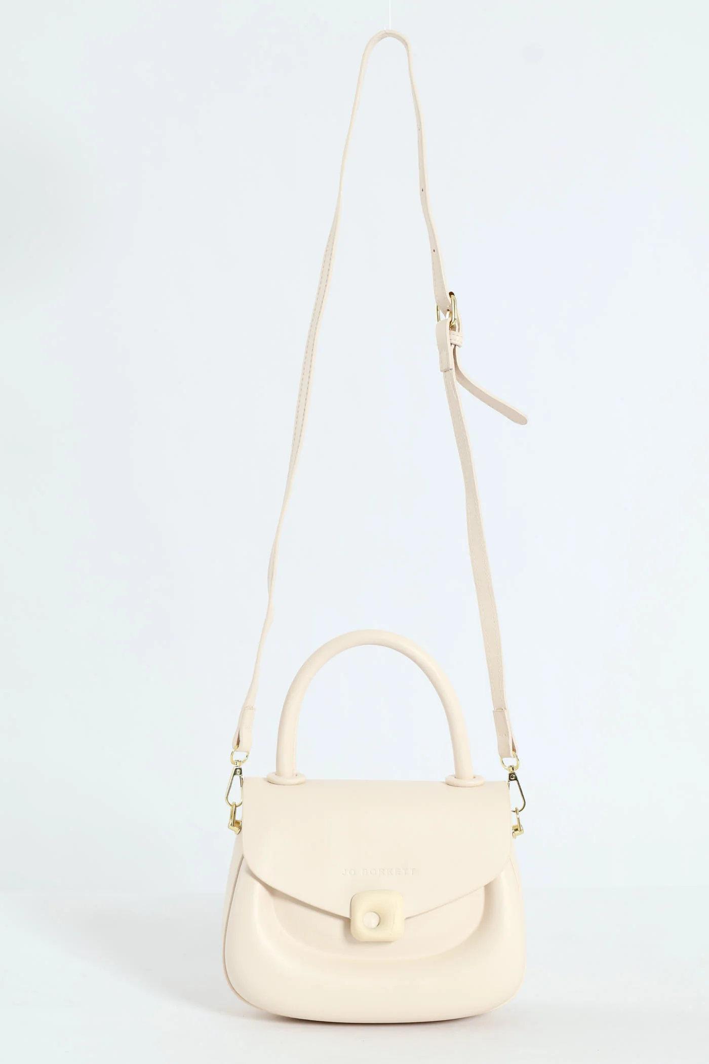 Florence Flap Bag With Top Handle - Beige - Image 2
