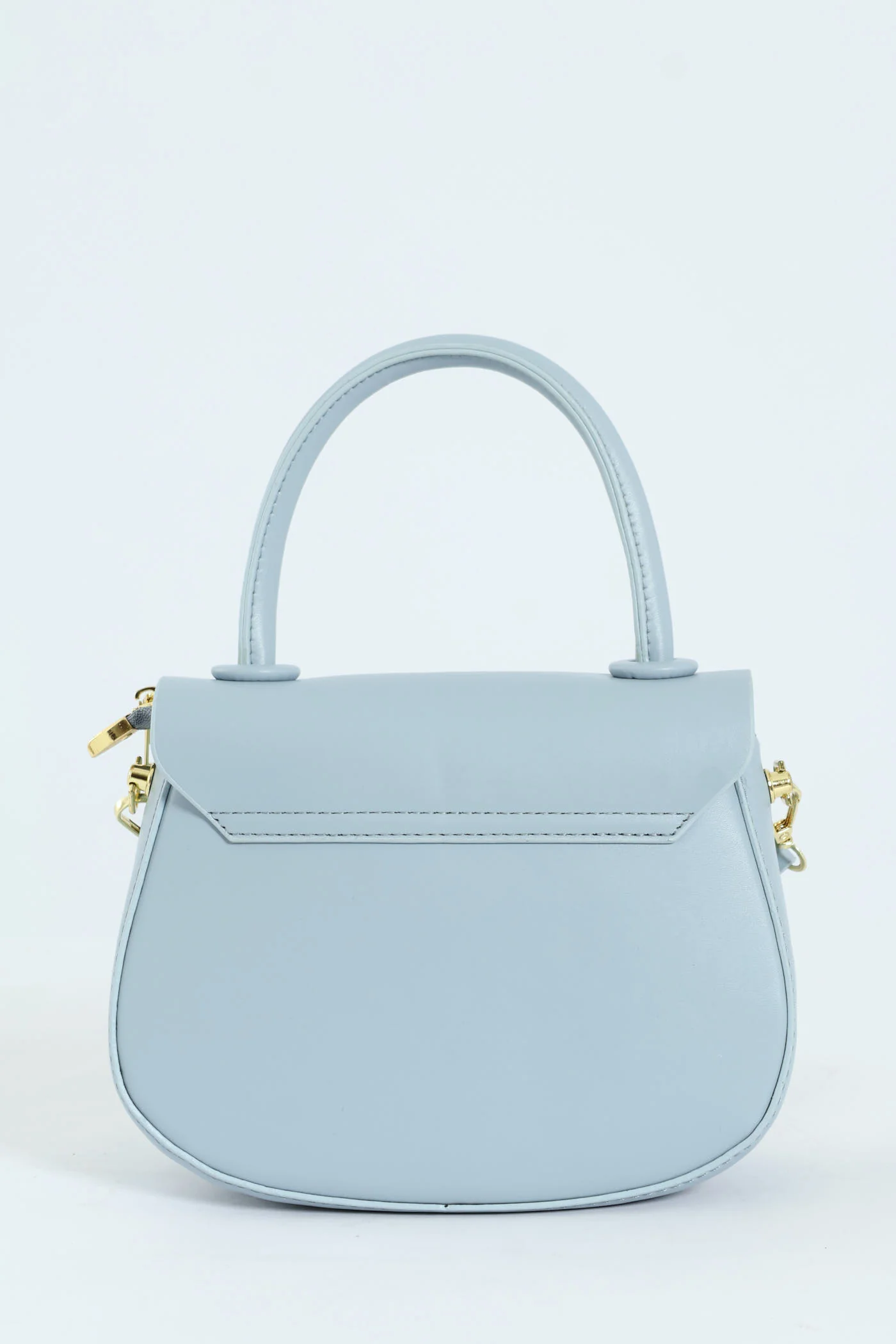 Florence Flap Bag With Top Handle - Blue - Image 4