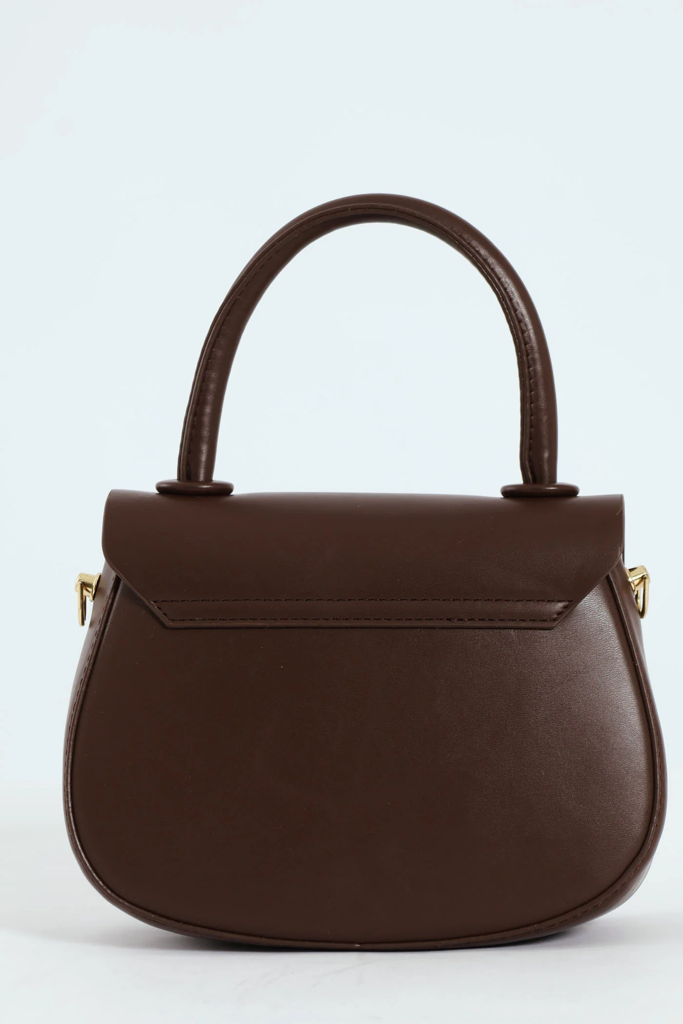 Florence Flap Bag With Top Handle - Brown - Image 3
