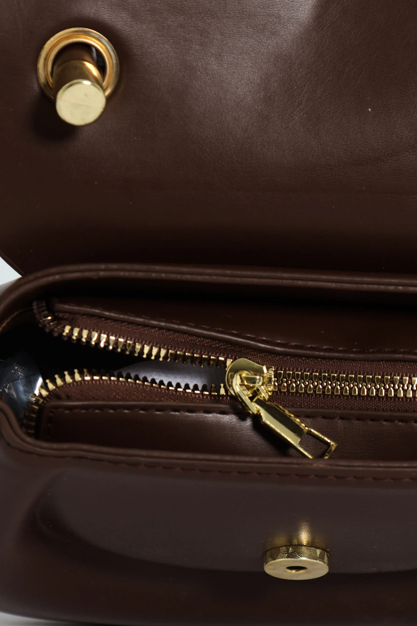 Florence Flap Bag With Top Handle - Brown - Image 5