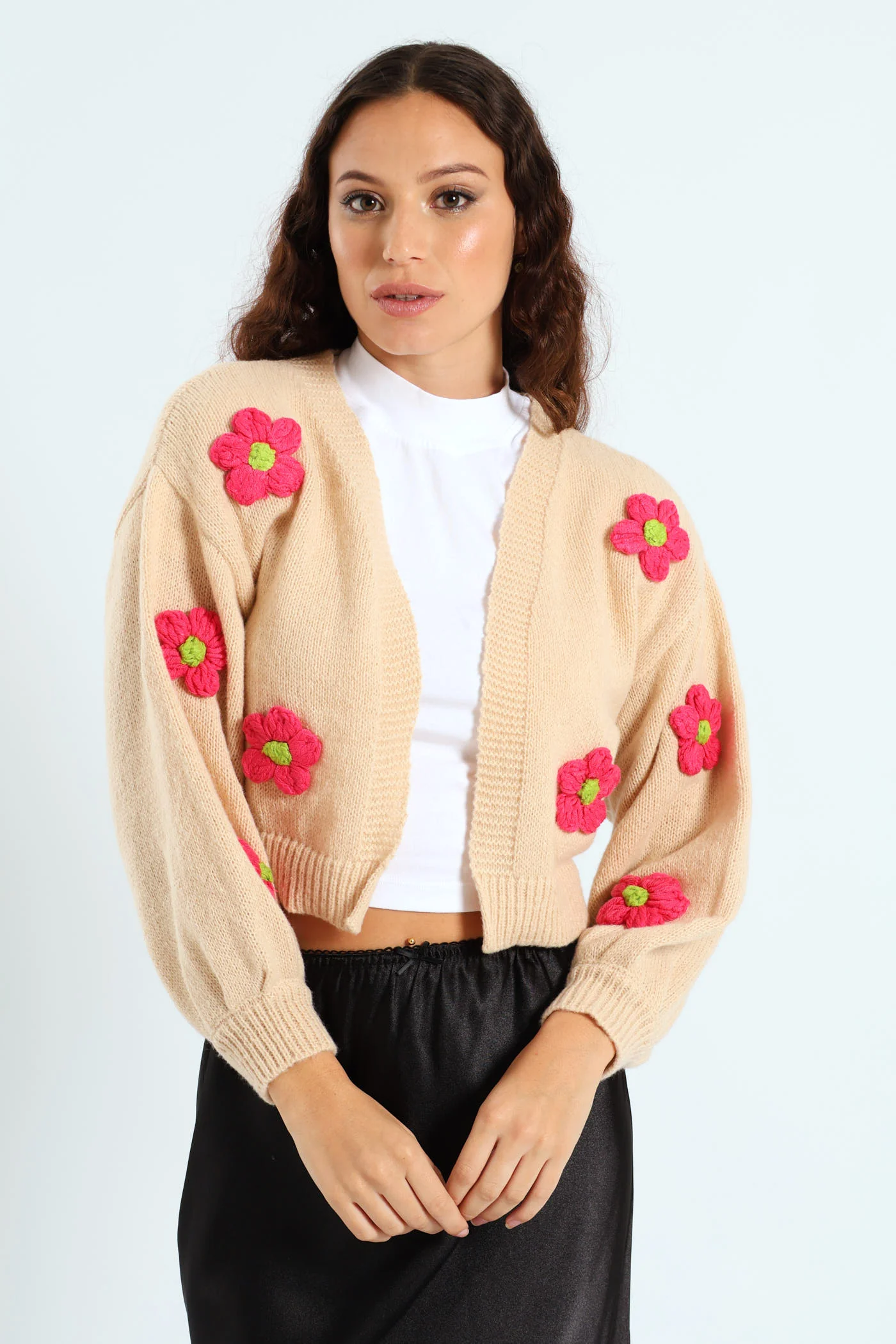 Flower Cardigan - Cream - Image 3