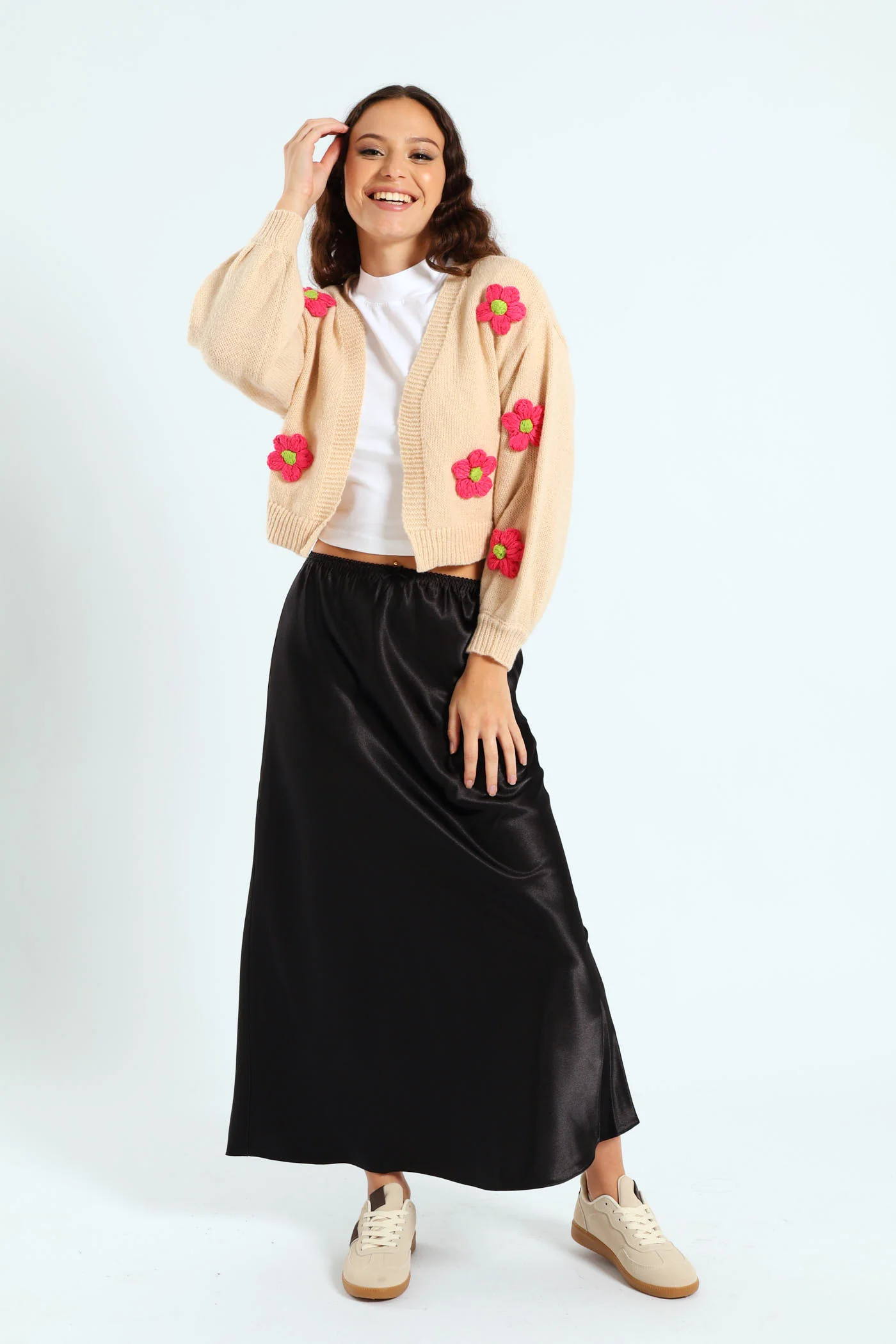 Flower Cardigan - Cream - Image 6
