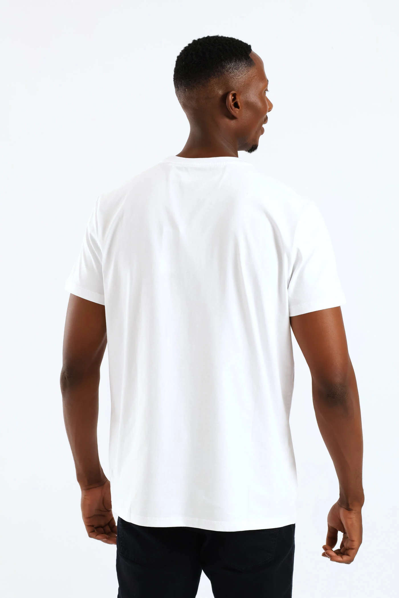 Flower Embroidery Tee - White - Image 4