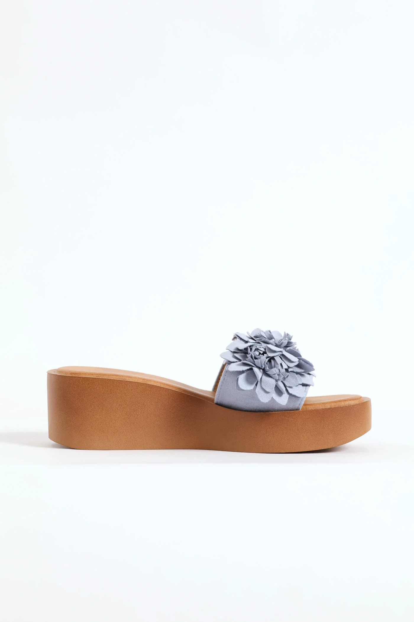 Flower Mule Wedge Heel - Periwinkle - Image 2