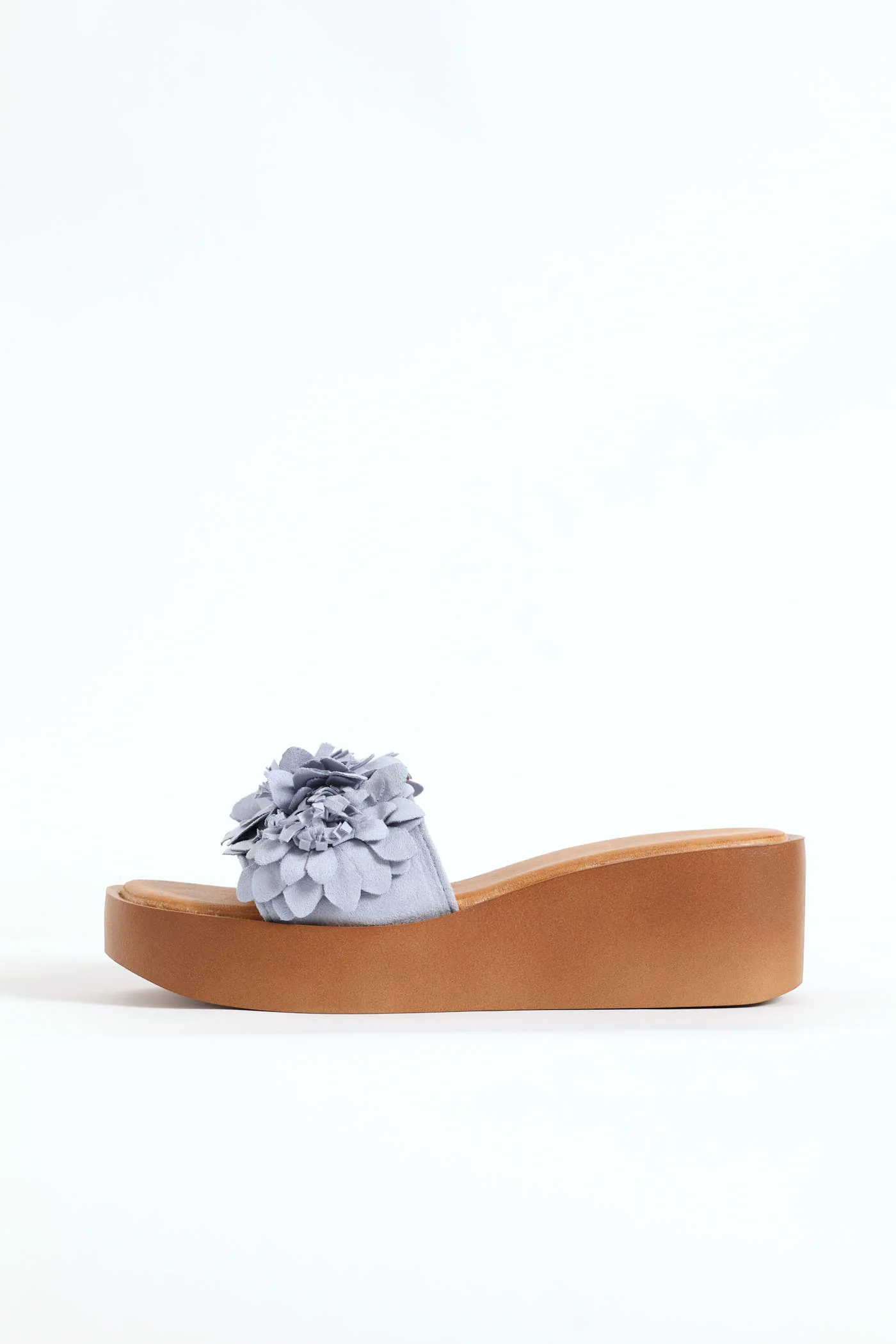 Flower Mule Wedge Heel - Periwinkle - Image 4