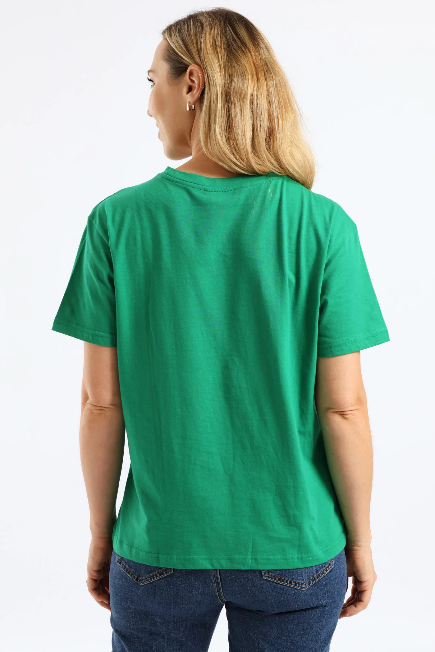 Flowers Placement Tee - Emerald - Image 4