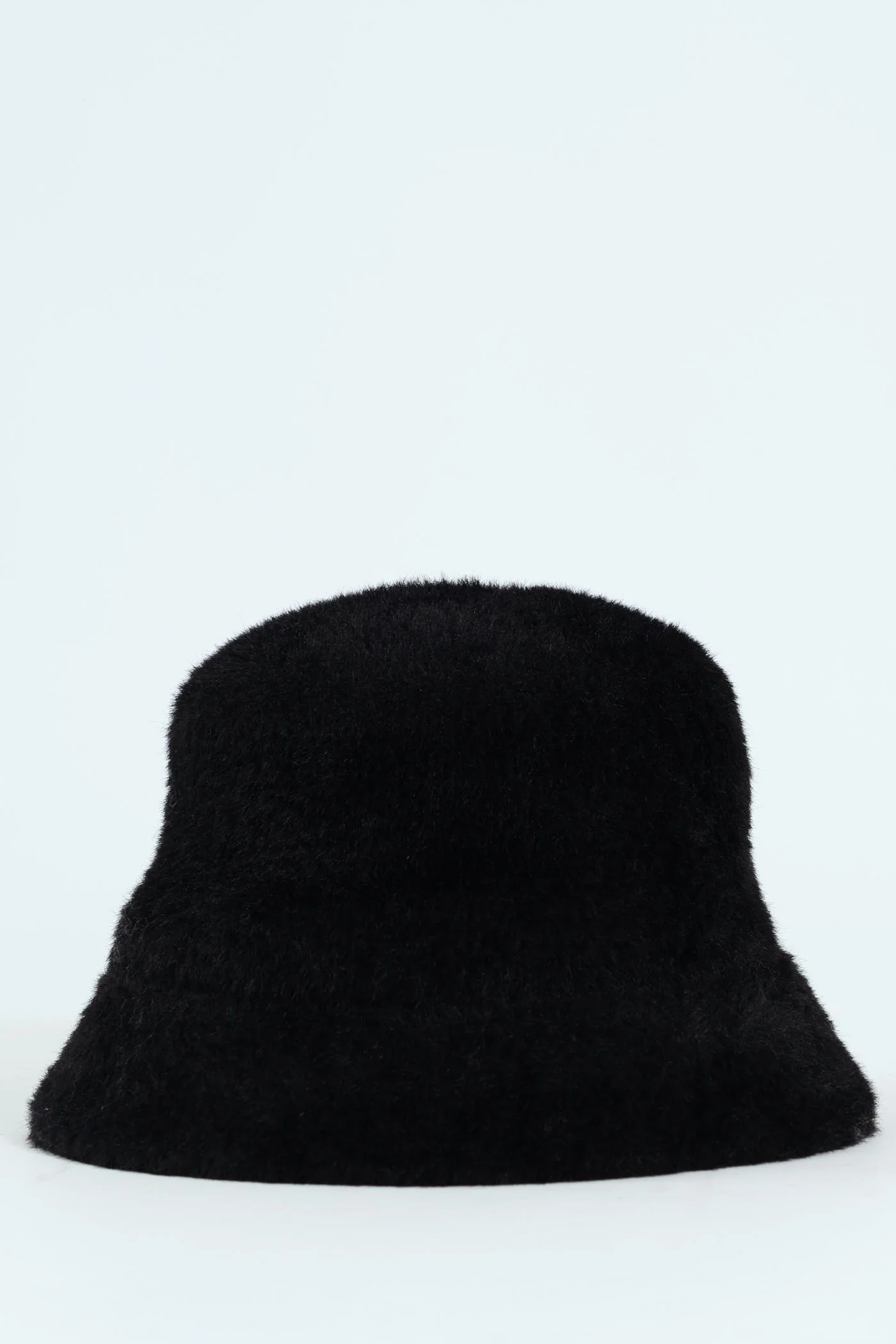 Fluffy Cloche Hat - Black - Image 3