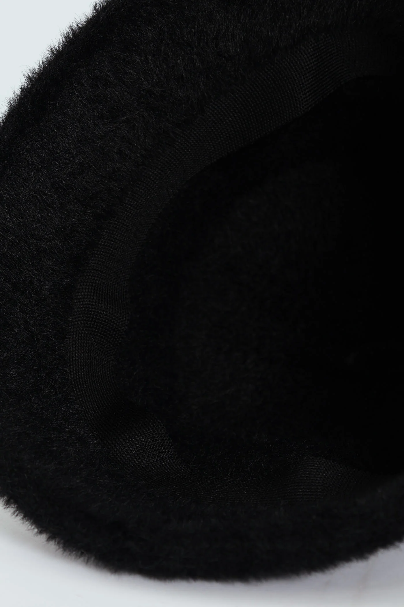 Fluffy Cloche Hat - Black - Image 4