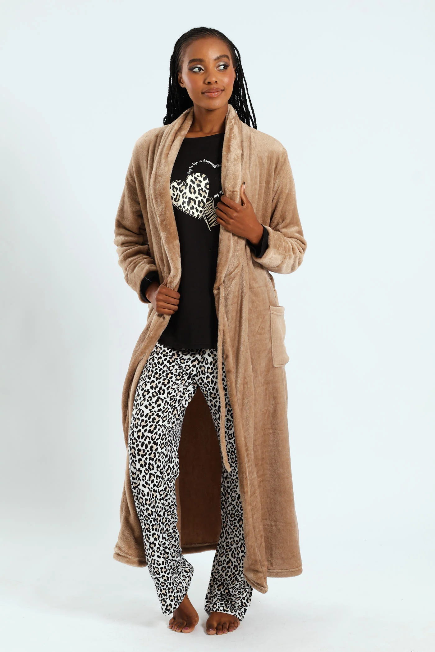 Fluffy Gown - Brown - Image 5