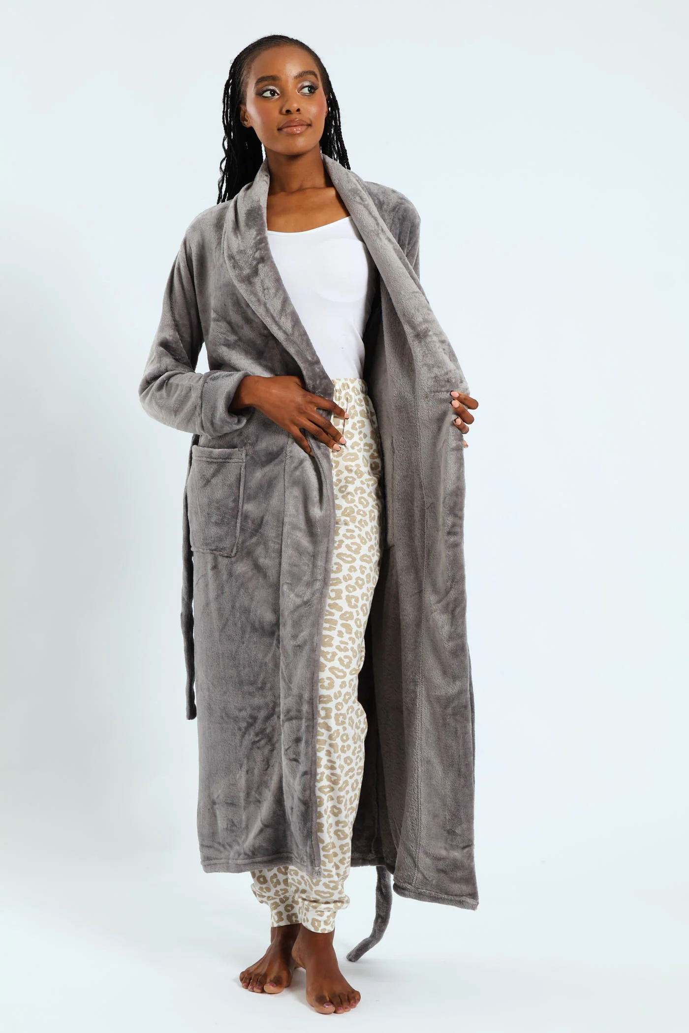 Fluffy Gown - Grey - Image 5