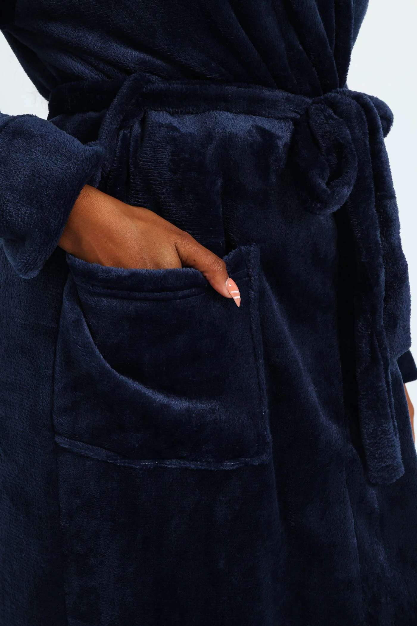 Fluffy Gown - Navy - Image 2