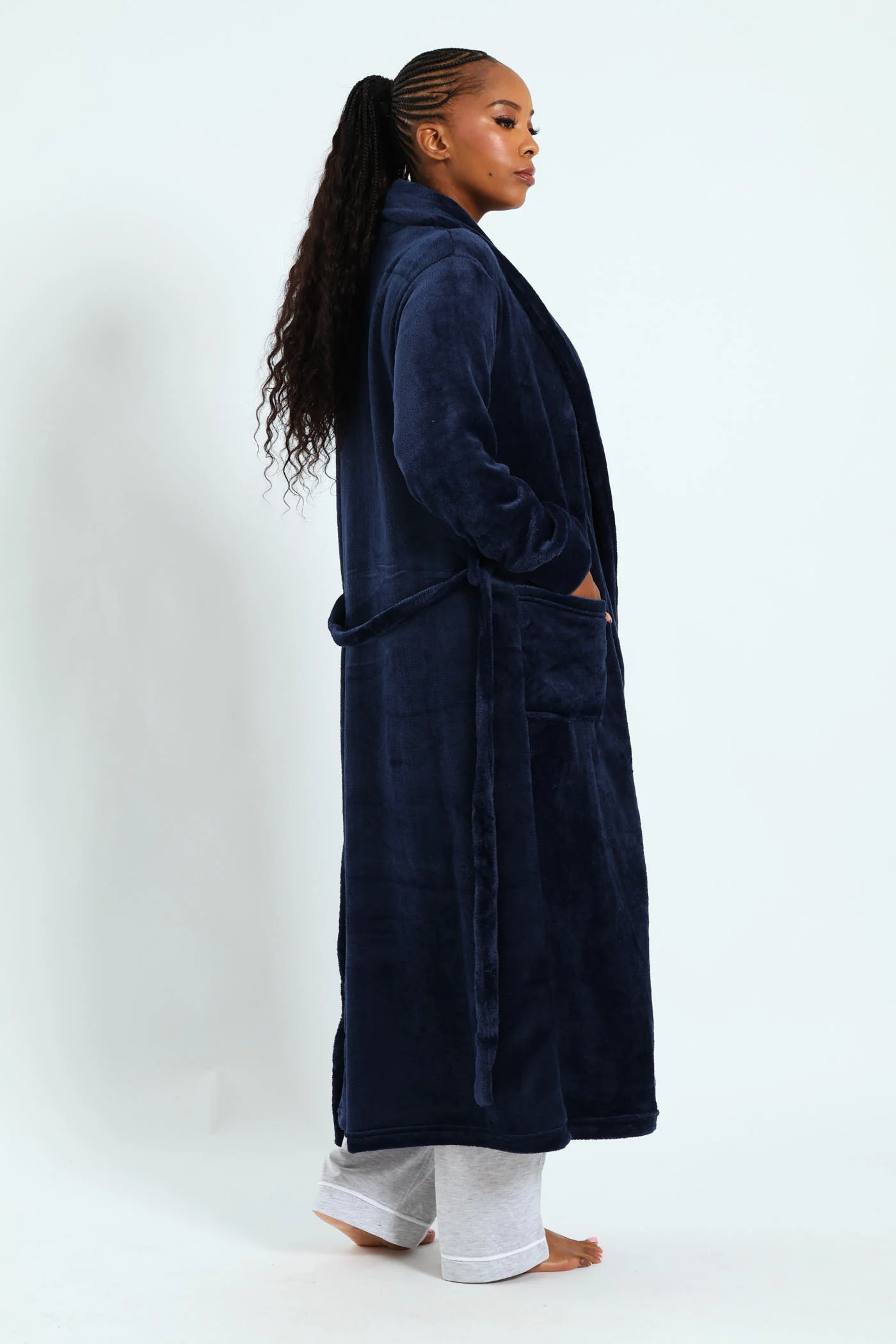 Fluffy Gown - Navy - Image 4