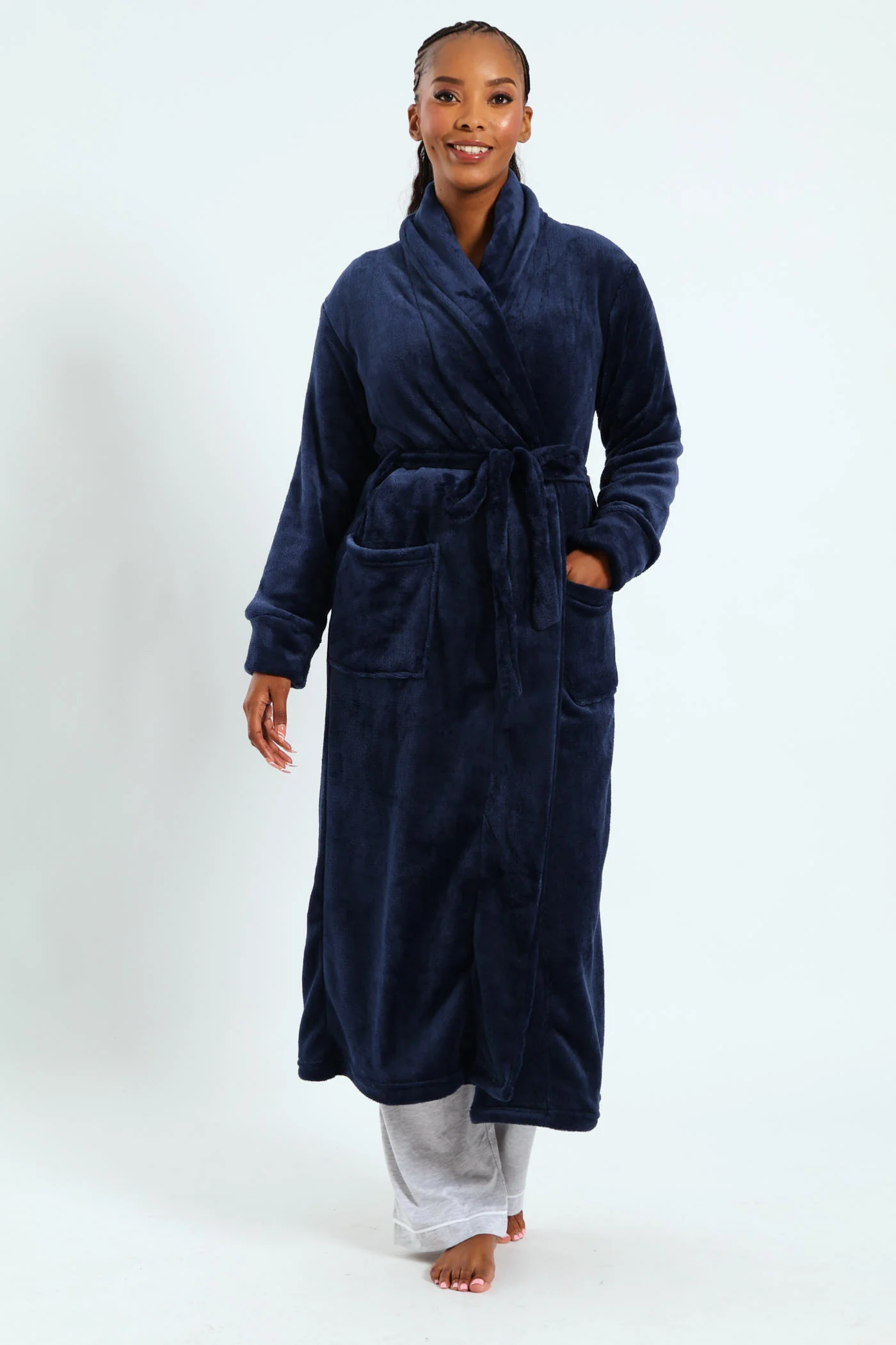 Fluffy Gown - Navy - Image 7