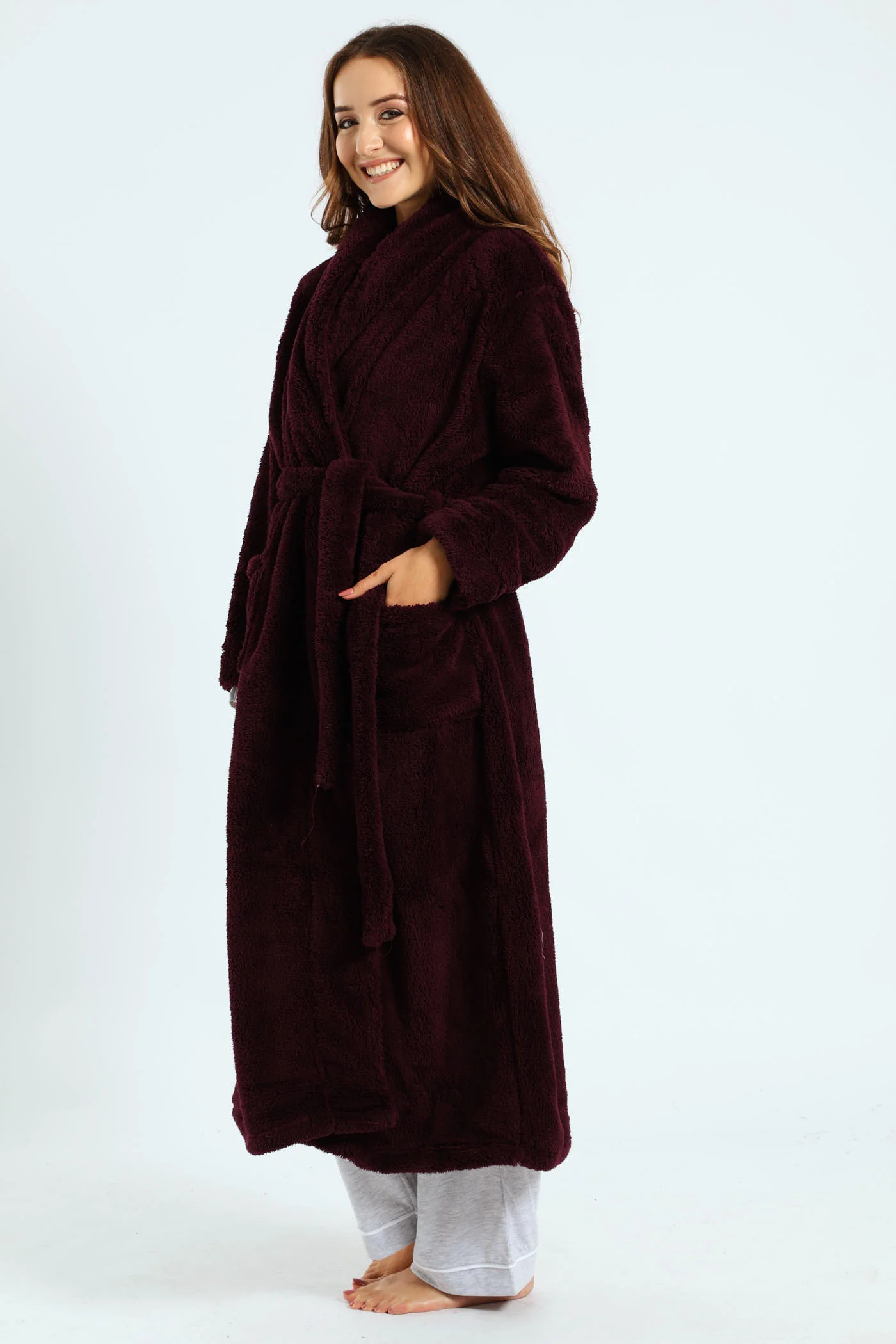 Fluffy Gown - Wine - Image 3