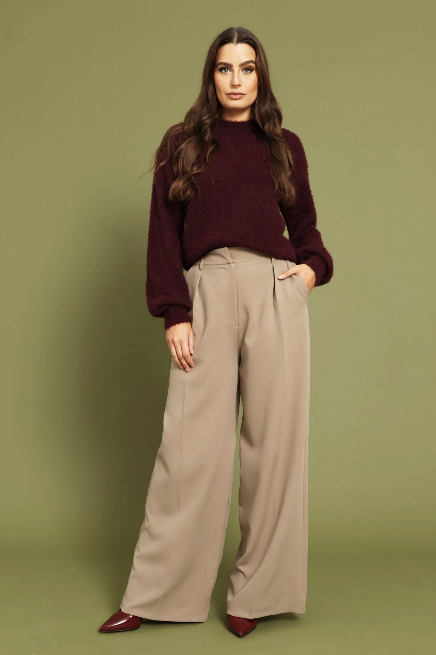 Fluffy Pullover - Plum - Image 7
