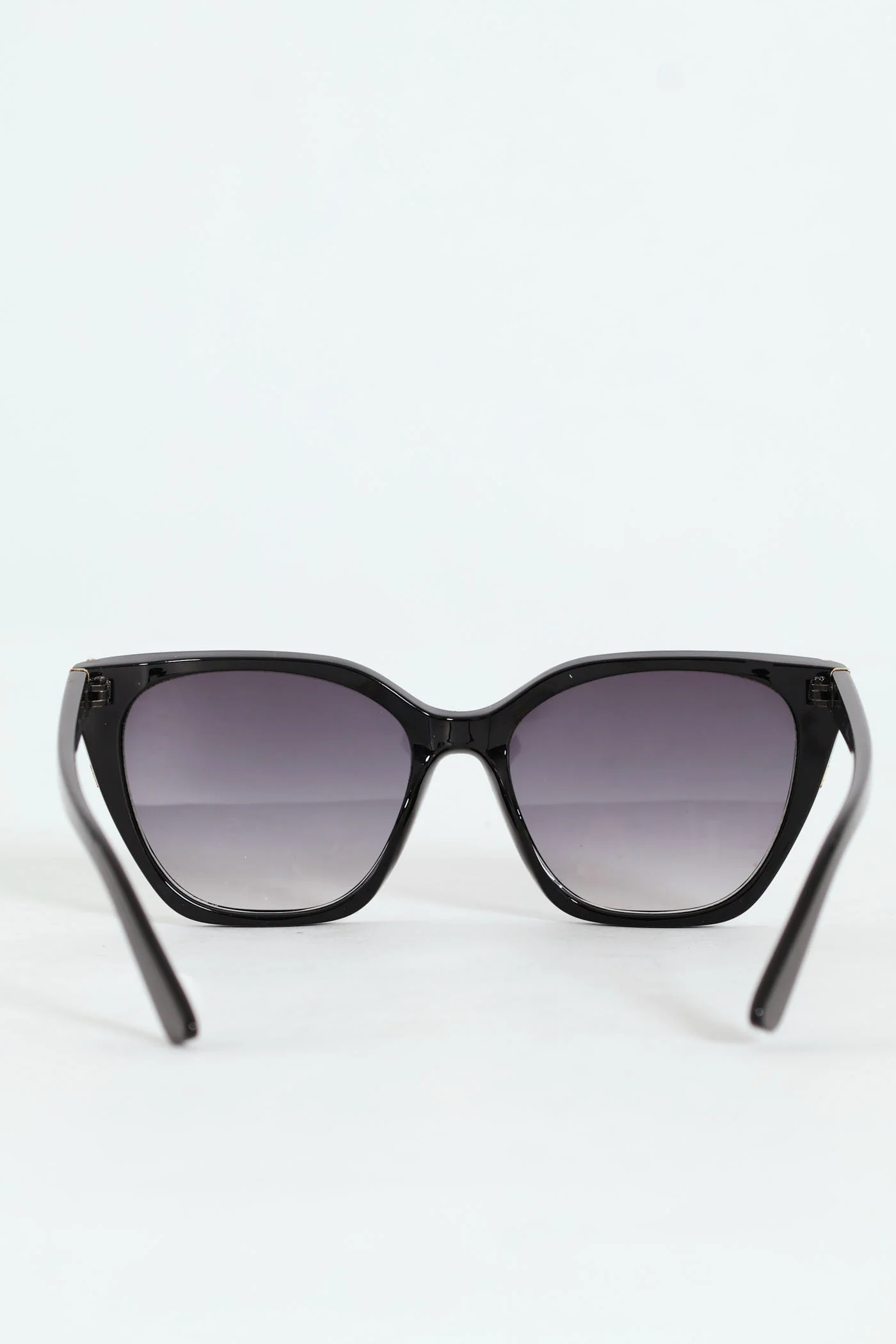 Flushed Lens Cat Eye Sunglasses - Black - Image 2