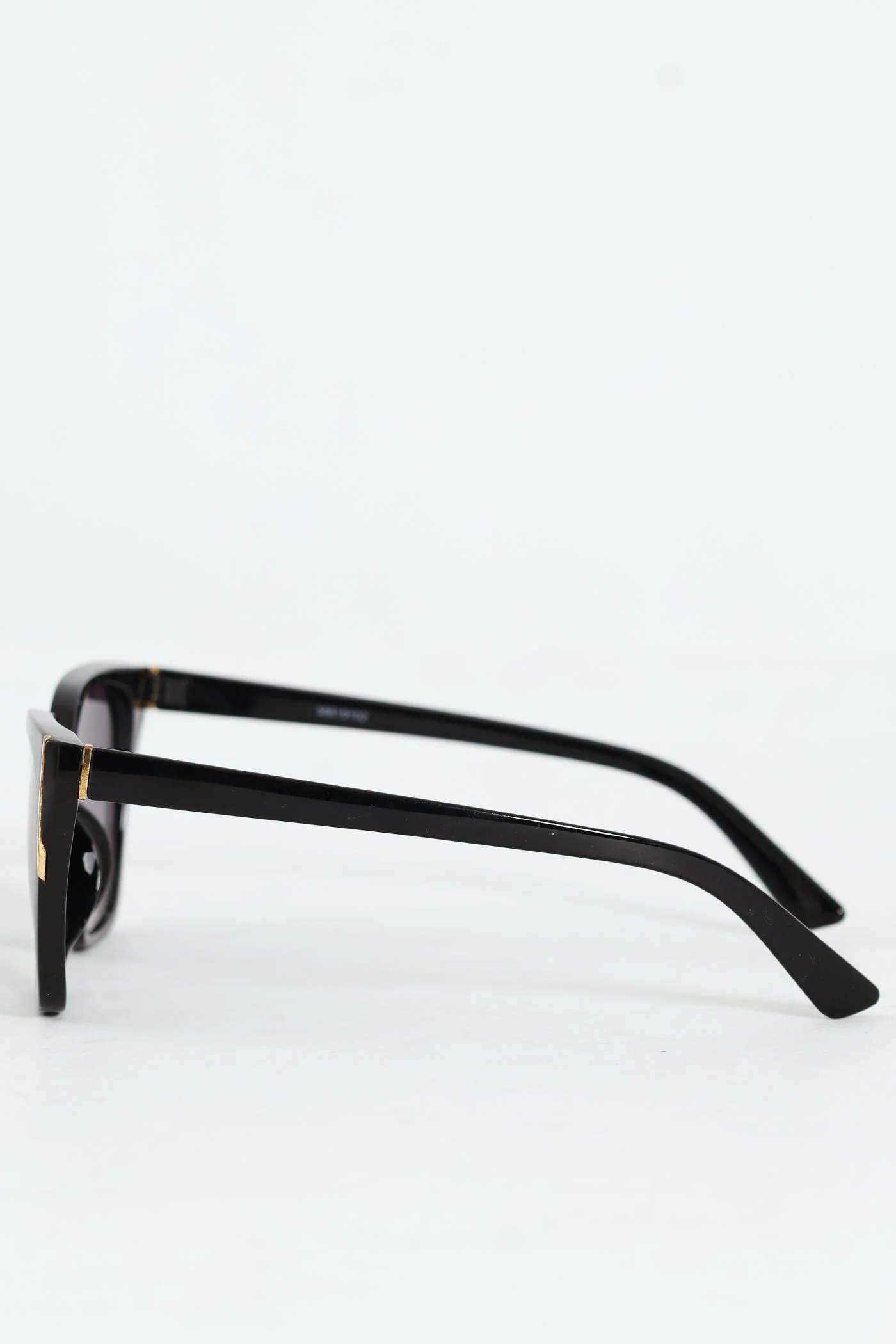 Flushed Lens Cat Eye Sunglasses - Black - Image 3
