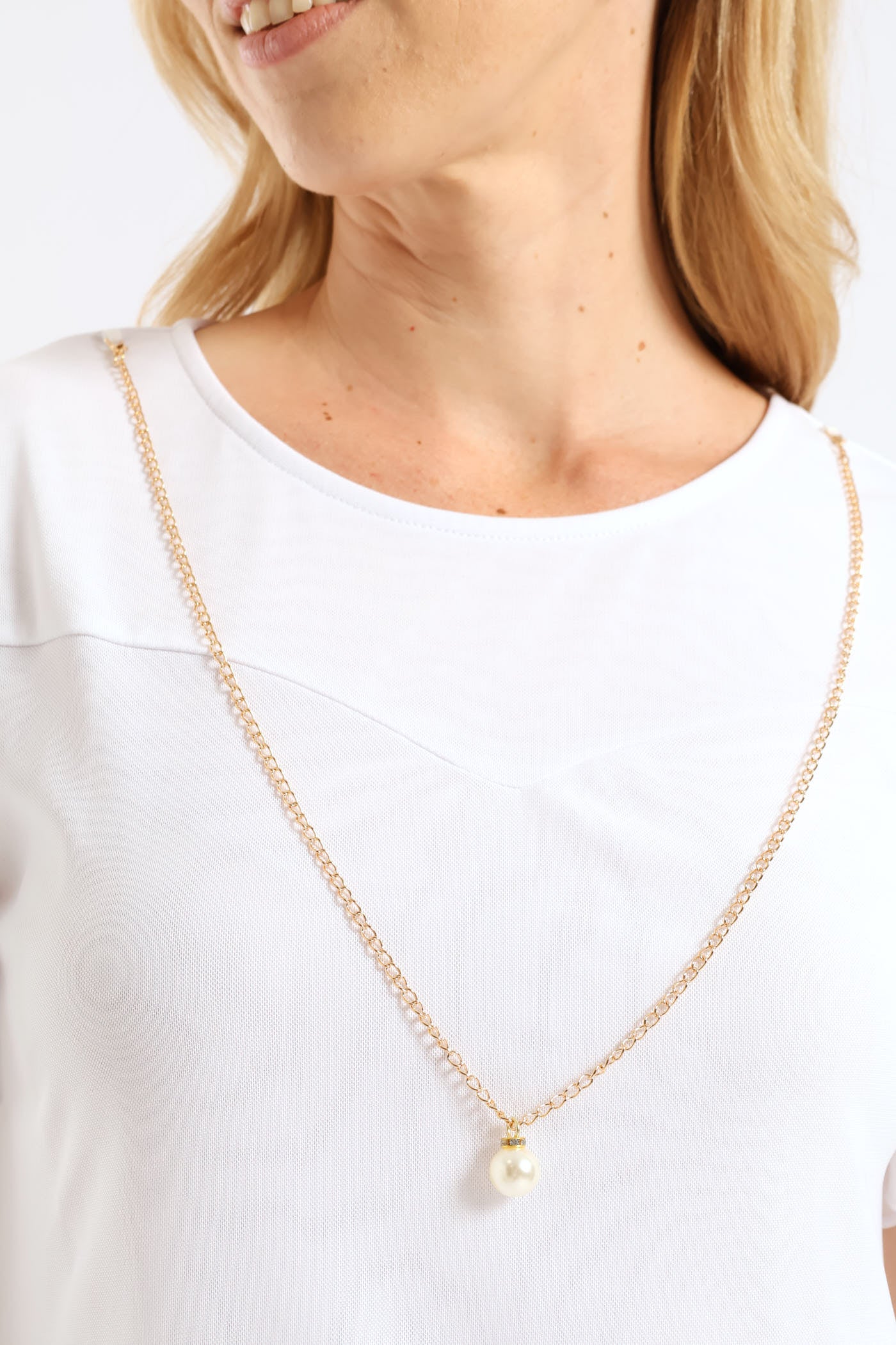 Flutter Sleeve Mesh Blouse - White - Image 2