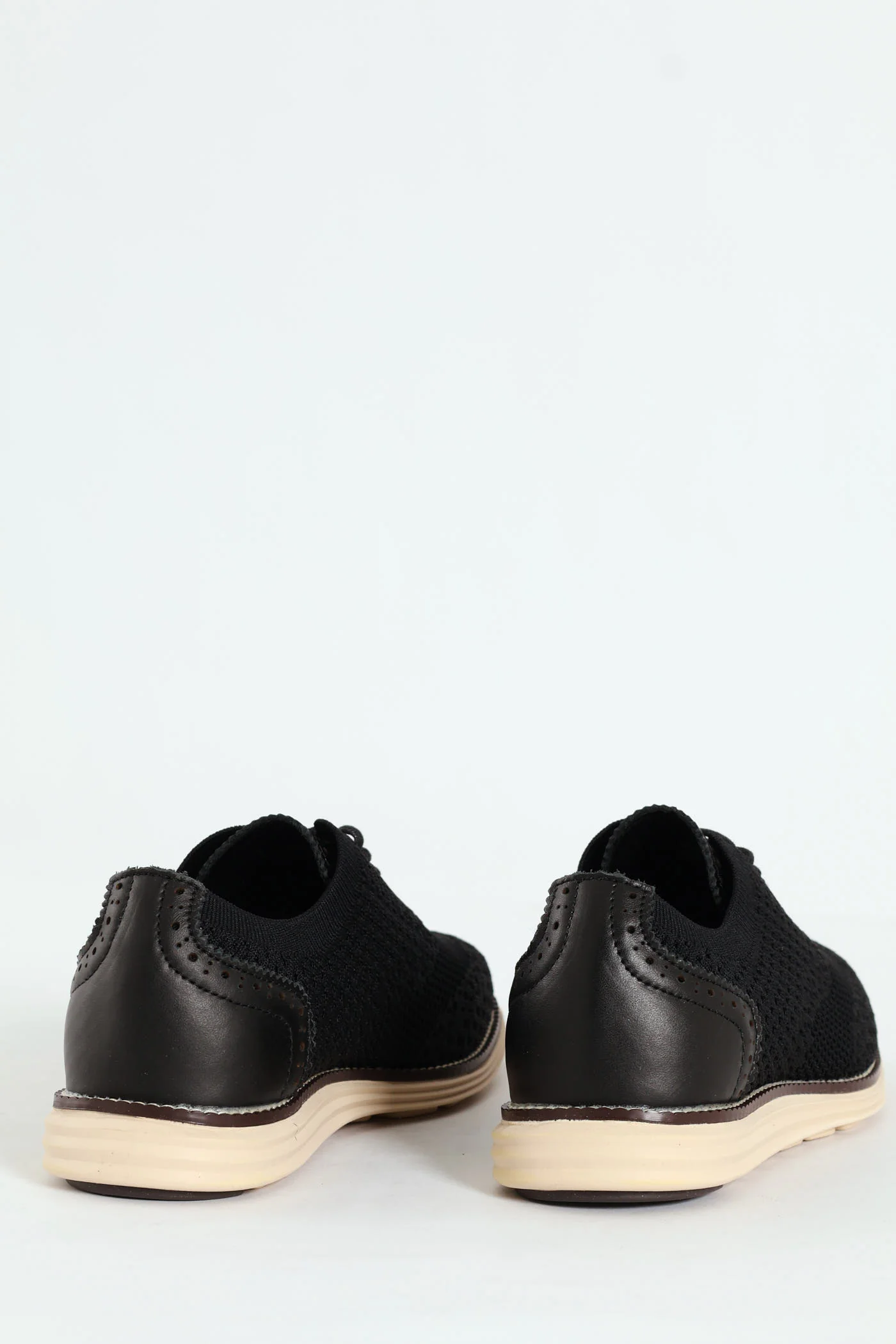 Flye Knit Smart Casual Lace Up Shoe - Black - Image 2