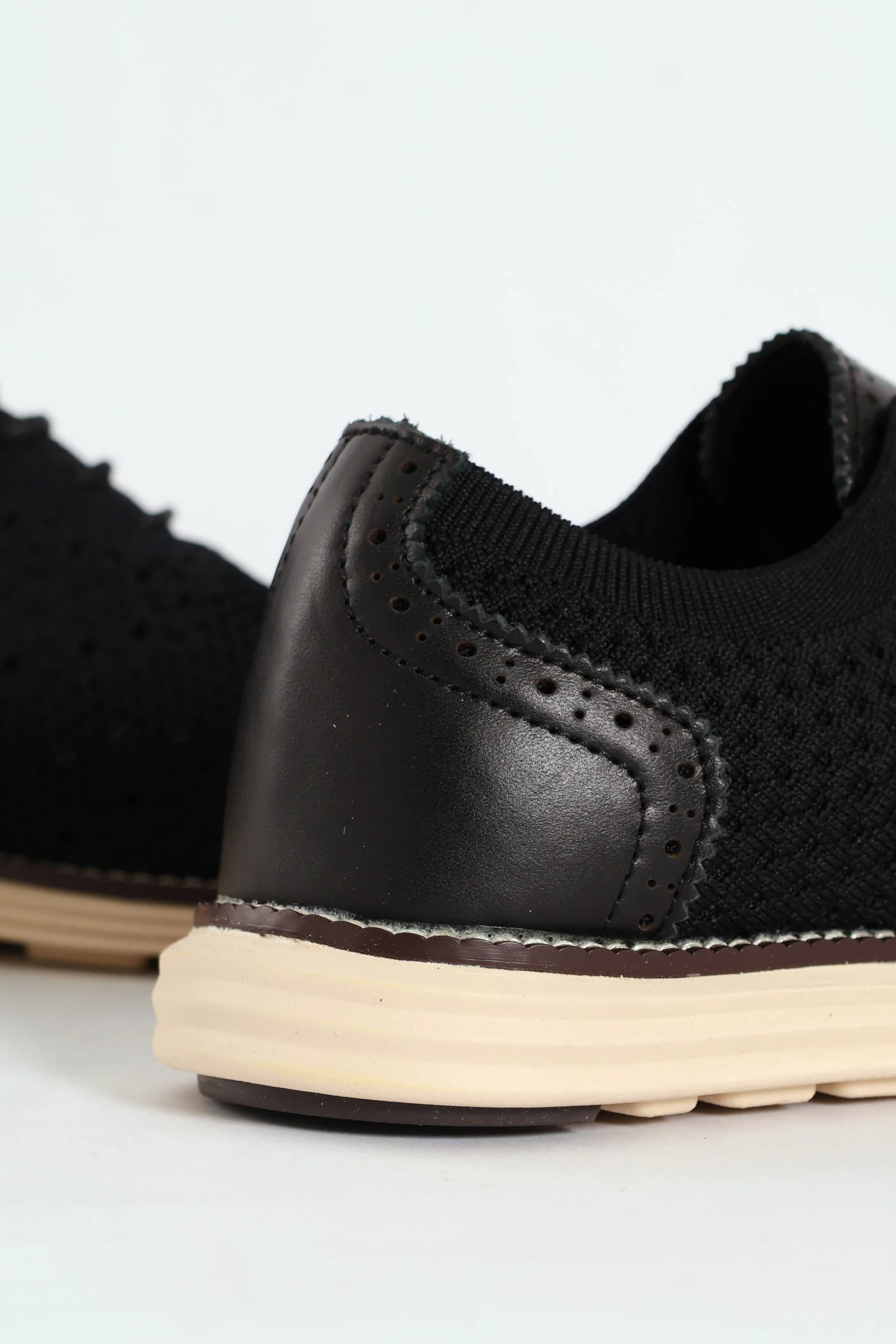 Flye Knit Smart Casual Lace Up Shoe - Black - Image 5
