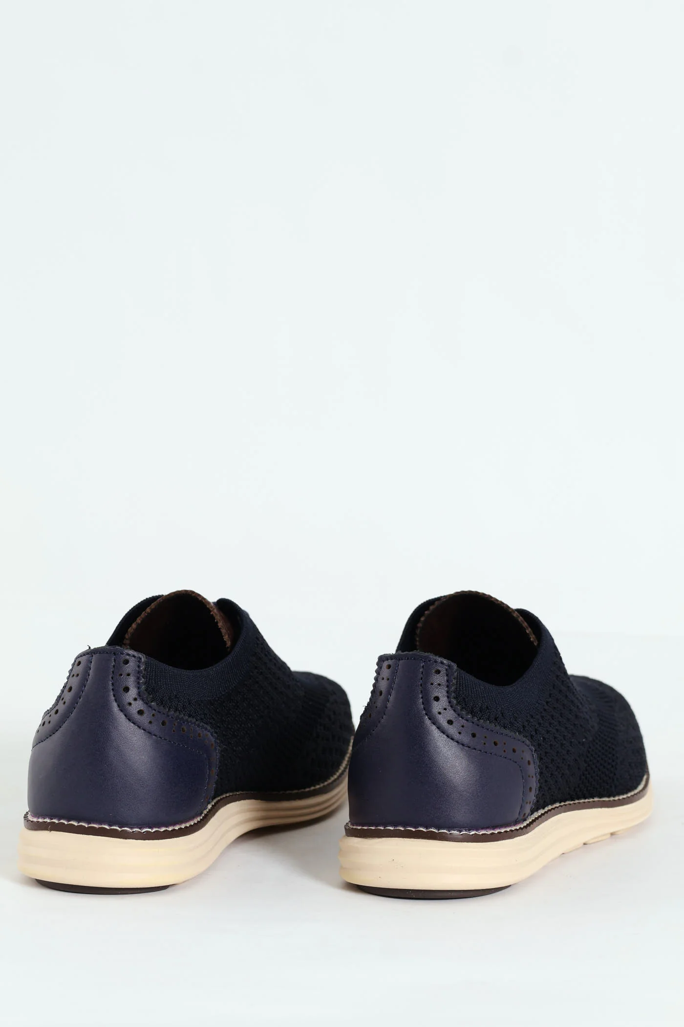 Flye Knit Smart Casual Lace Up Shoe - Navy - Image 2