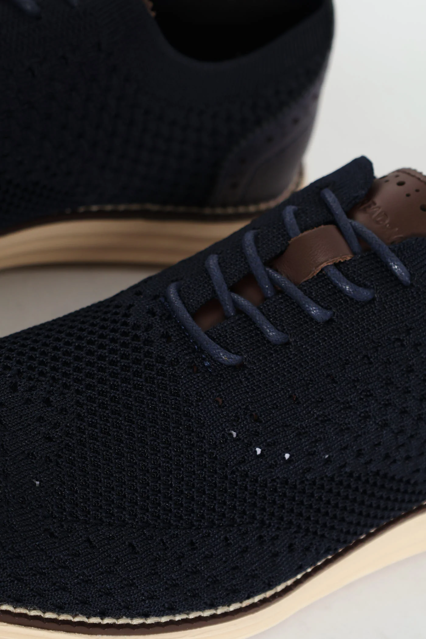 Flye Knit Smart Casual Lace Up Shoe - Navy - Image 5