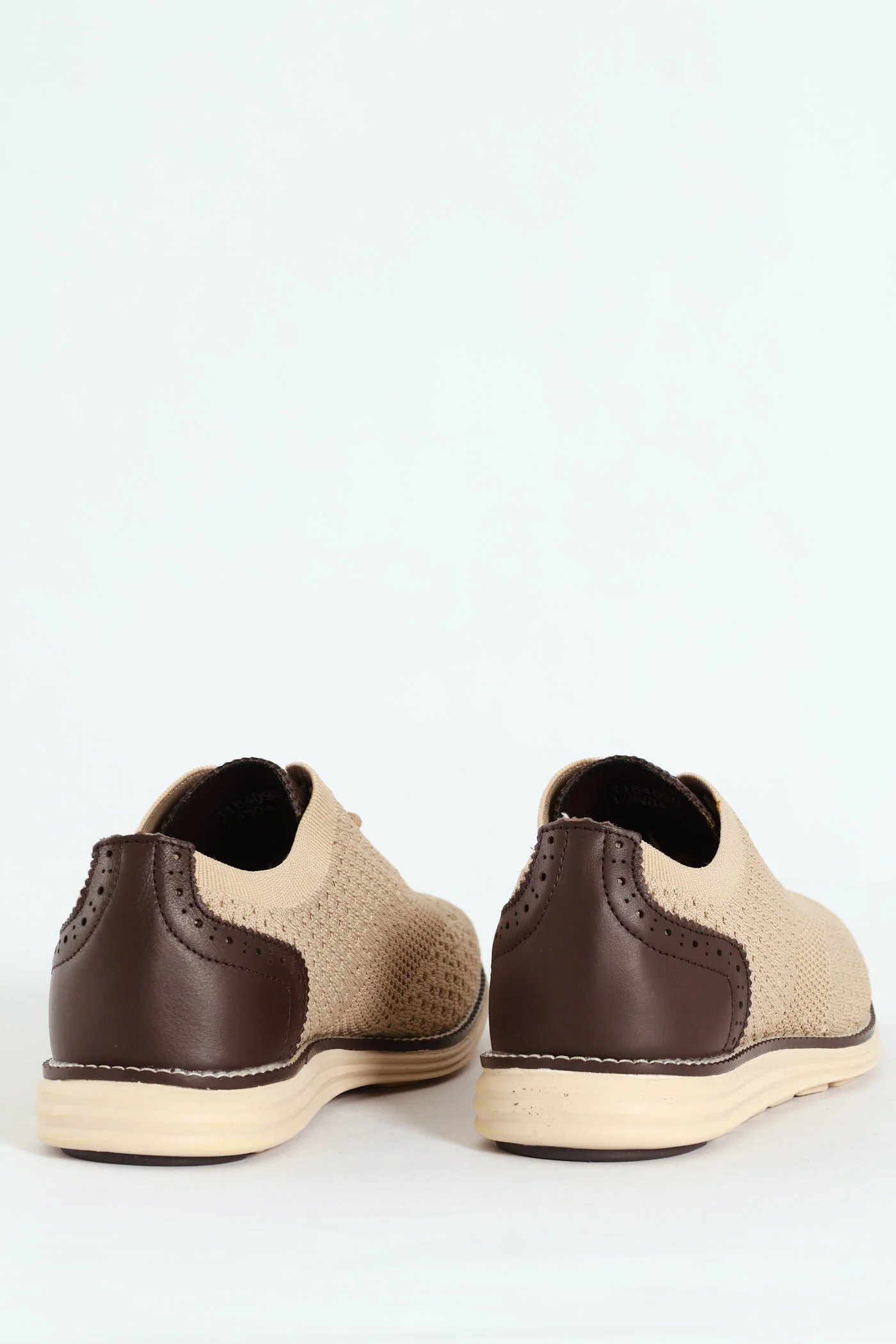 Flye Knit Smart Casual Lace Up Shoe - Stone - Image 2
