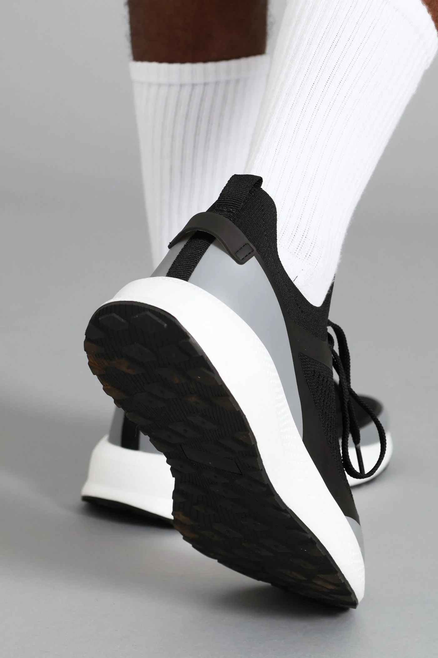 S ACTIVE Flyer Knit Lace Up Trainer - Black - Image 3