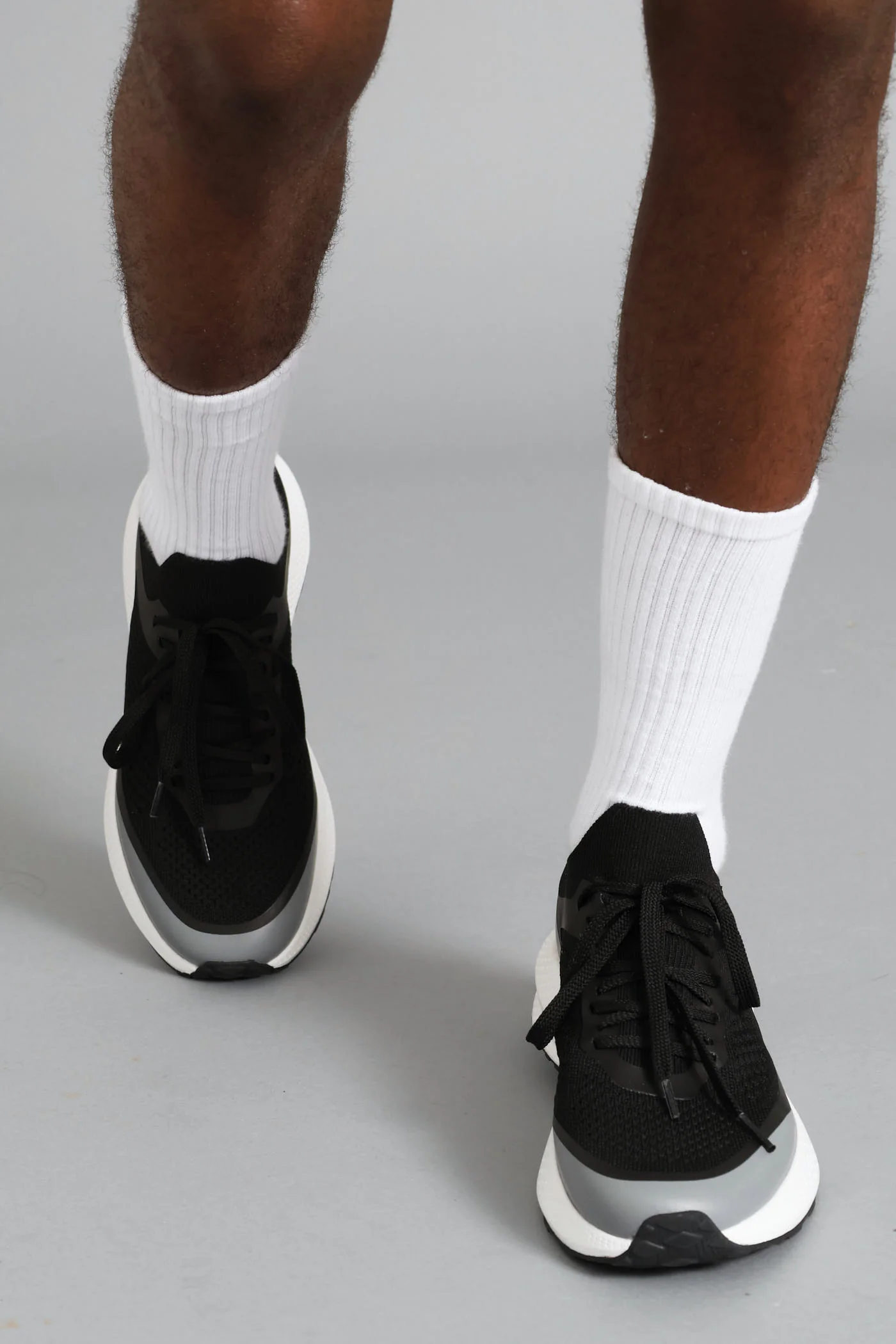 S ACTIVE Flyer Knit Lace Up Trainer - Black - Image 4