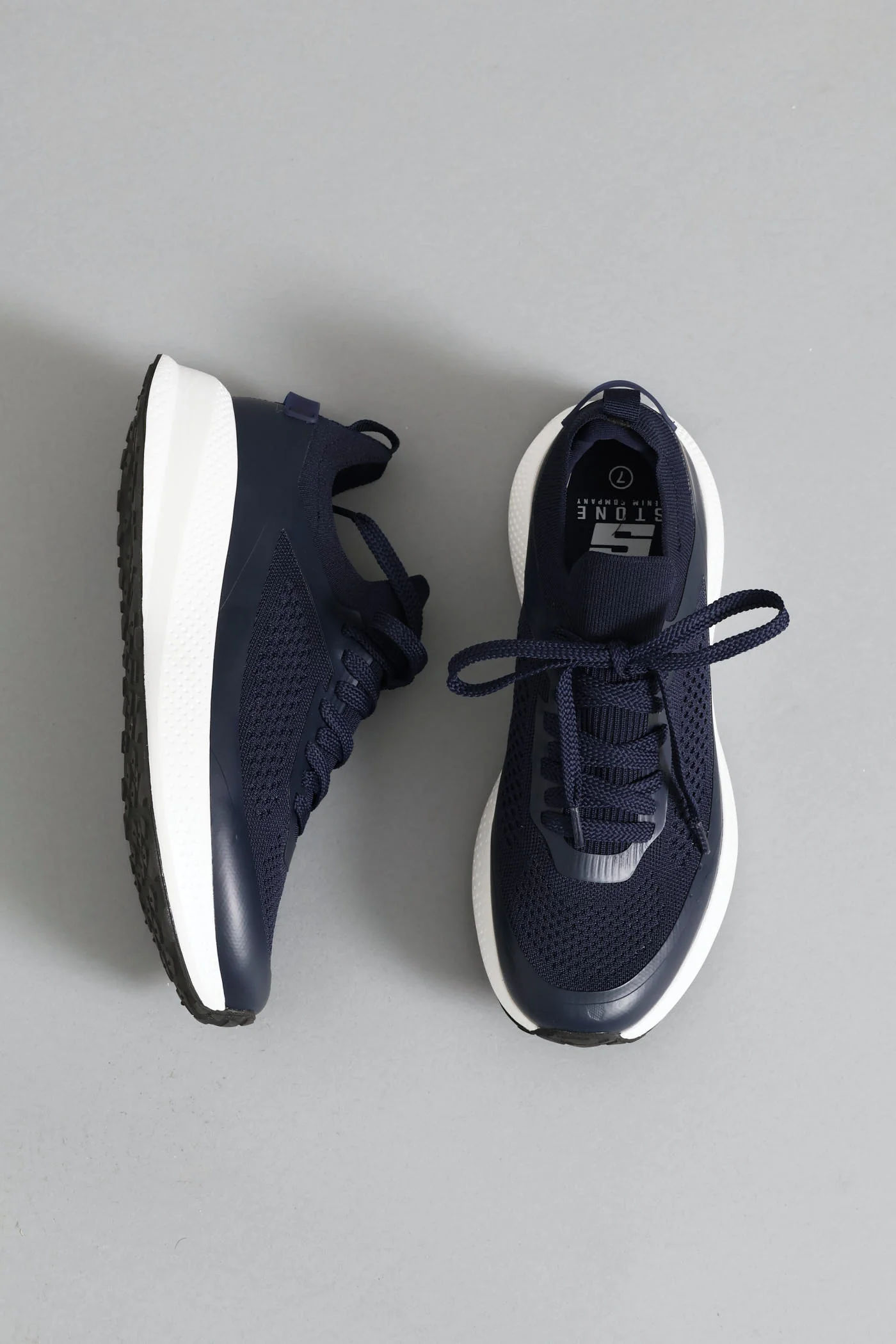 S ACTIVE Flyer Knit Lace Up Trainer - Navy - Image 2