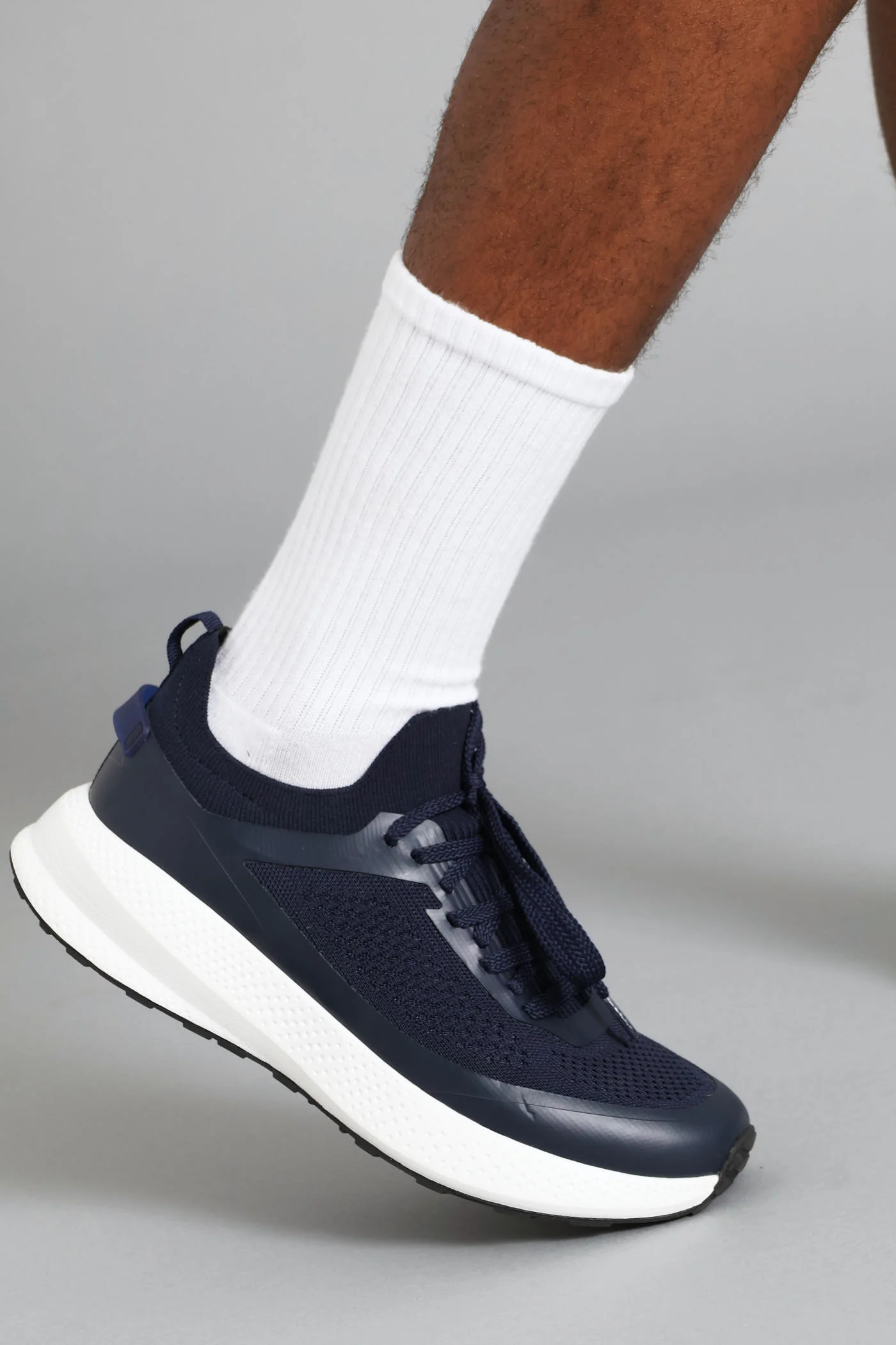 S ACTIVE Flyer Knit Lace Up Trainer - Navy - Image 4