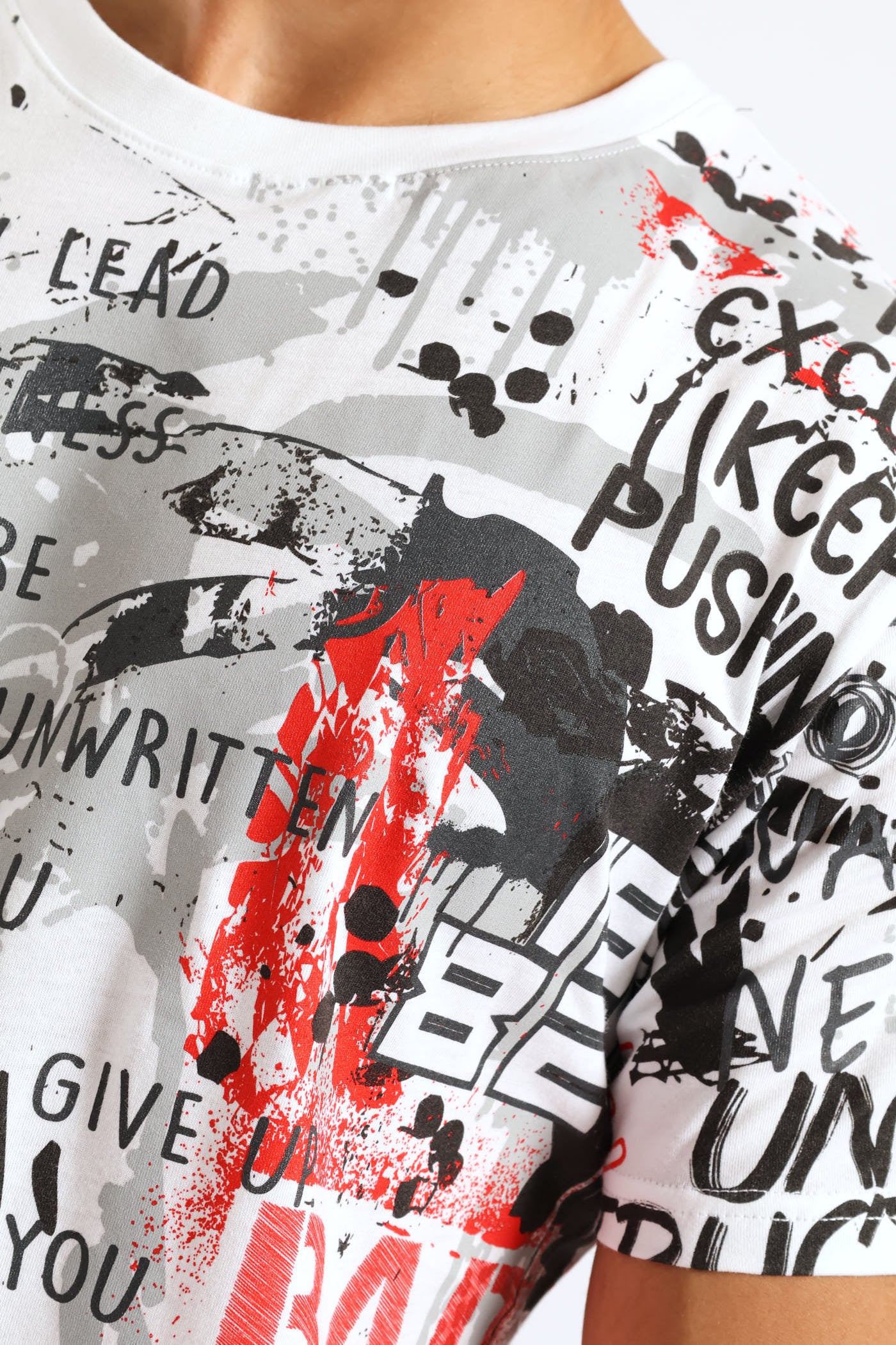 Focused Print Tee - White - Image 3