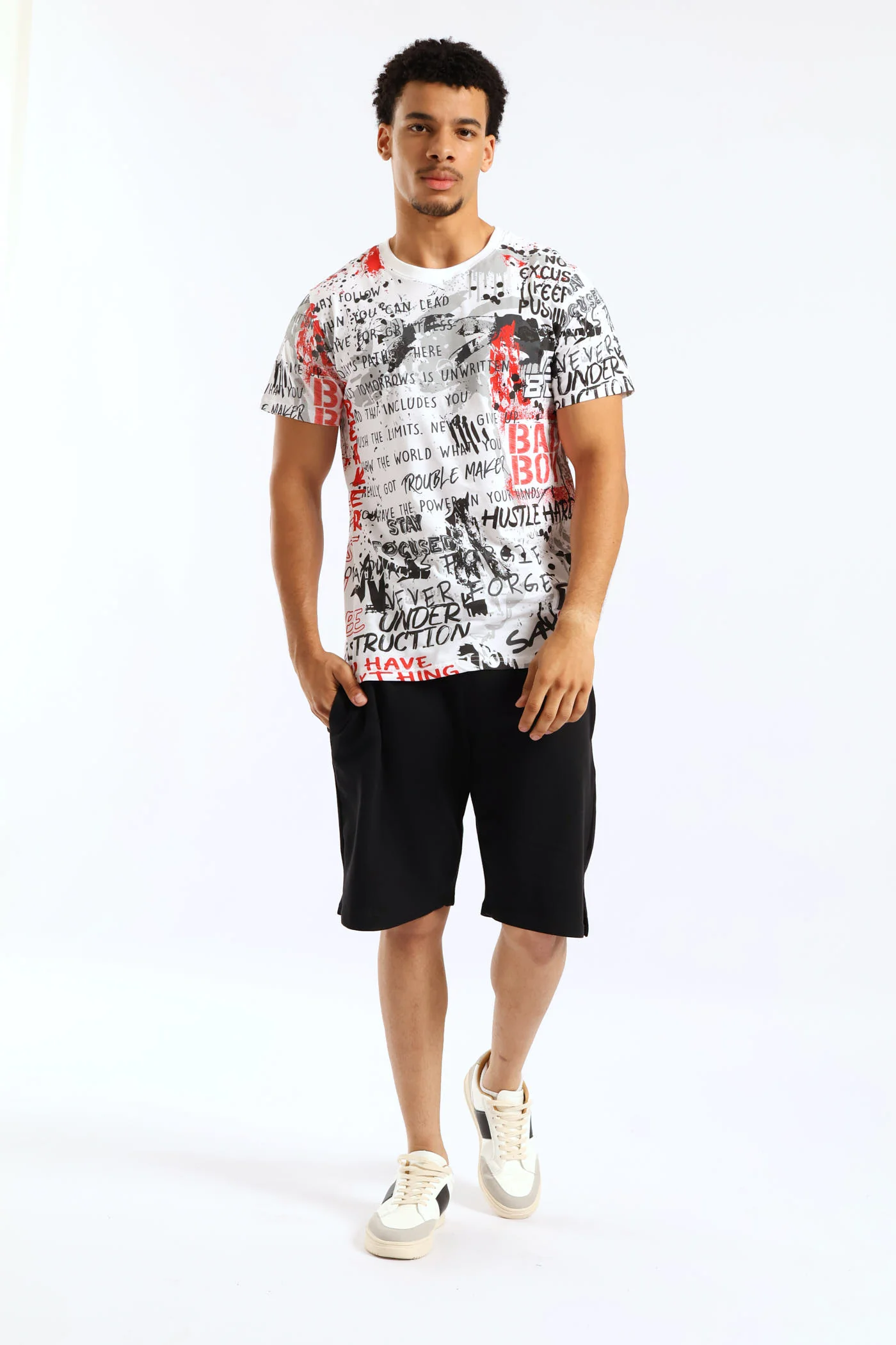 Focused Print Tee - White - Image 4