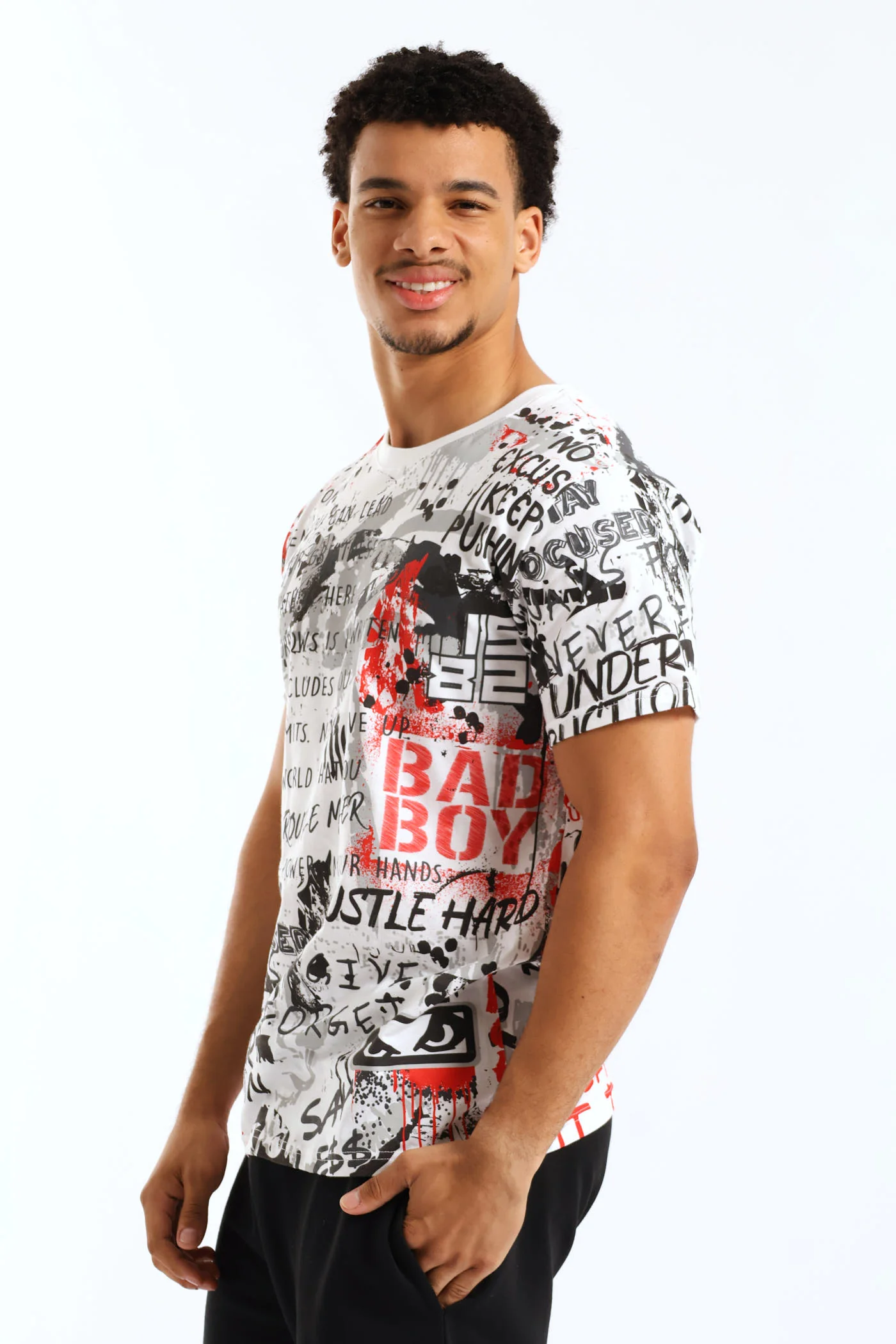 Focused Print Tee - White - Image 5