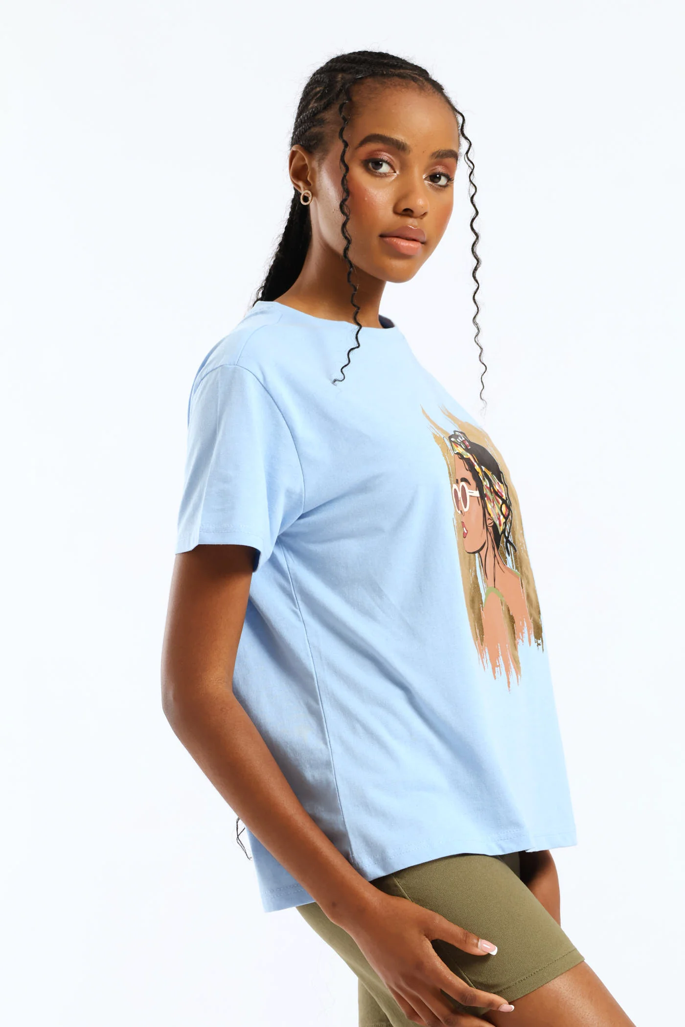 Foil Bandana & Shades Tee - Sky Blue - Image 3