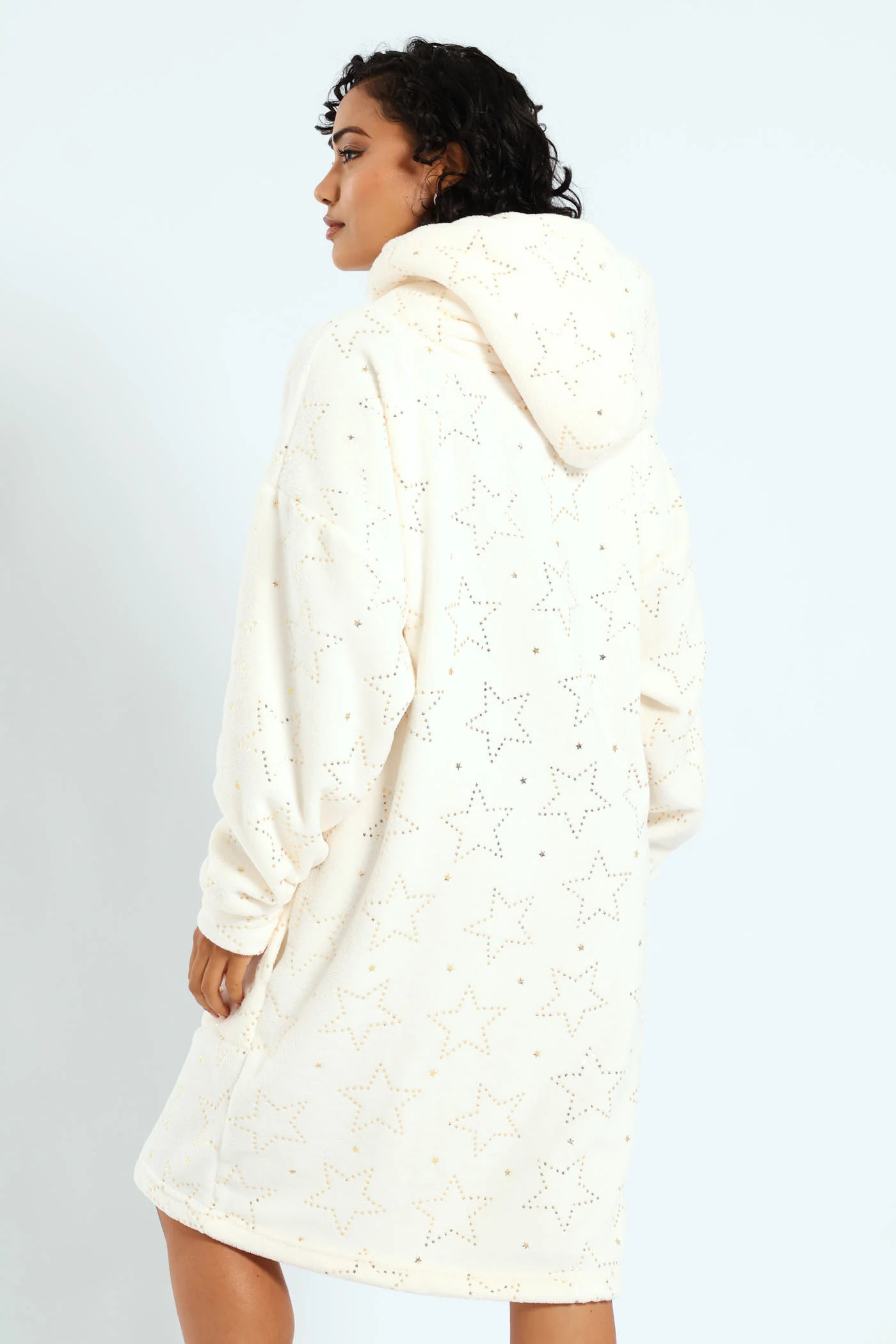Foil Star Oversize Snuggie - Cream - Image 4