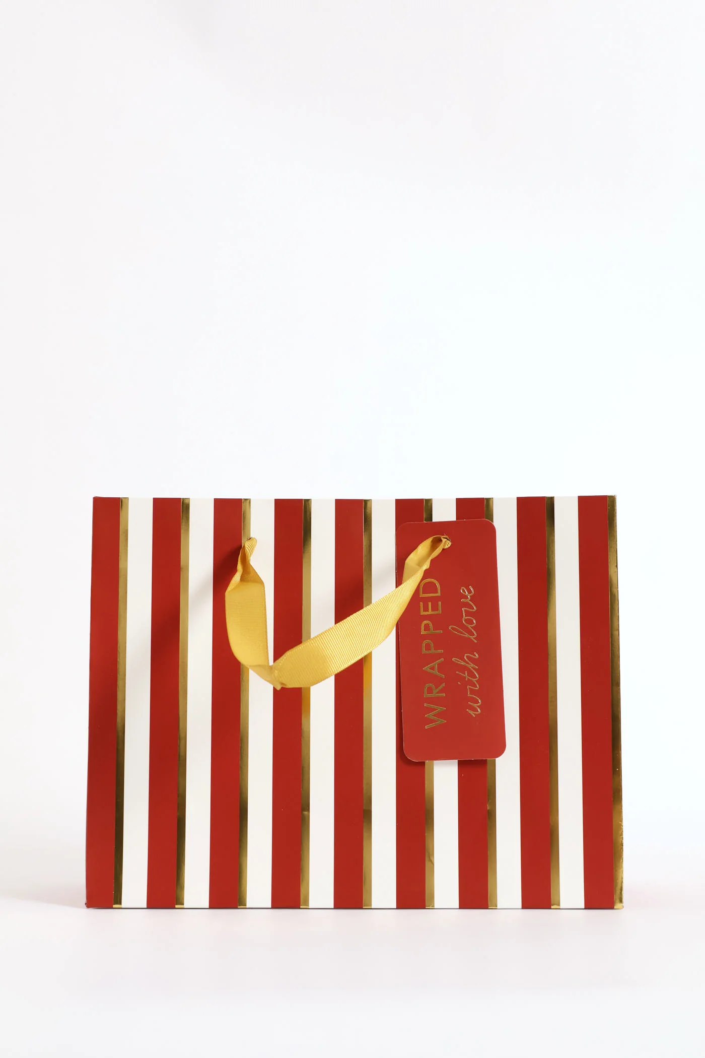 Foil Stripe Gift Bag - Red - Image 3